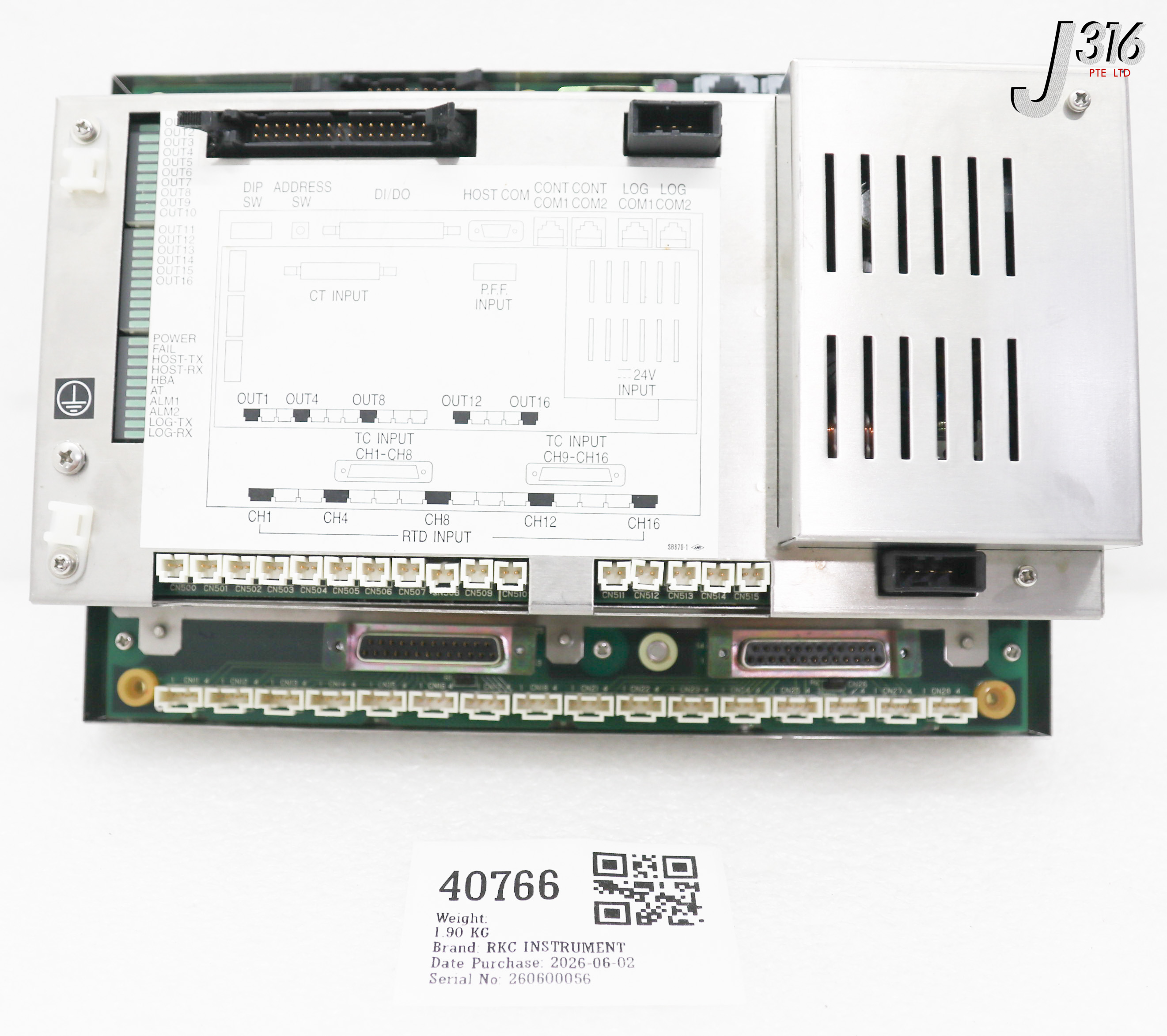 40766 RKC INSTRUMENT TEMPERATURE CONTROLLER, 24V DC, 0.55A MAX REX-B870-CS1