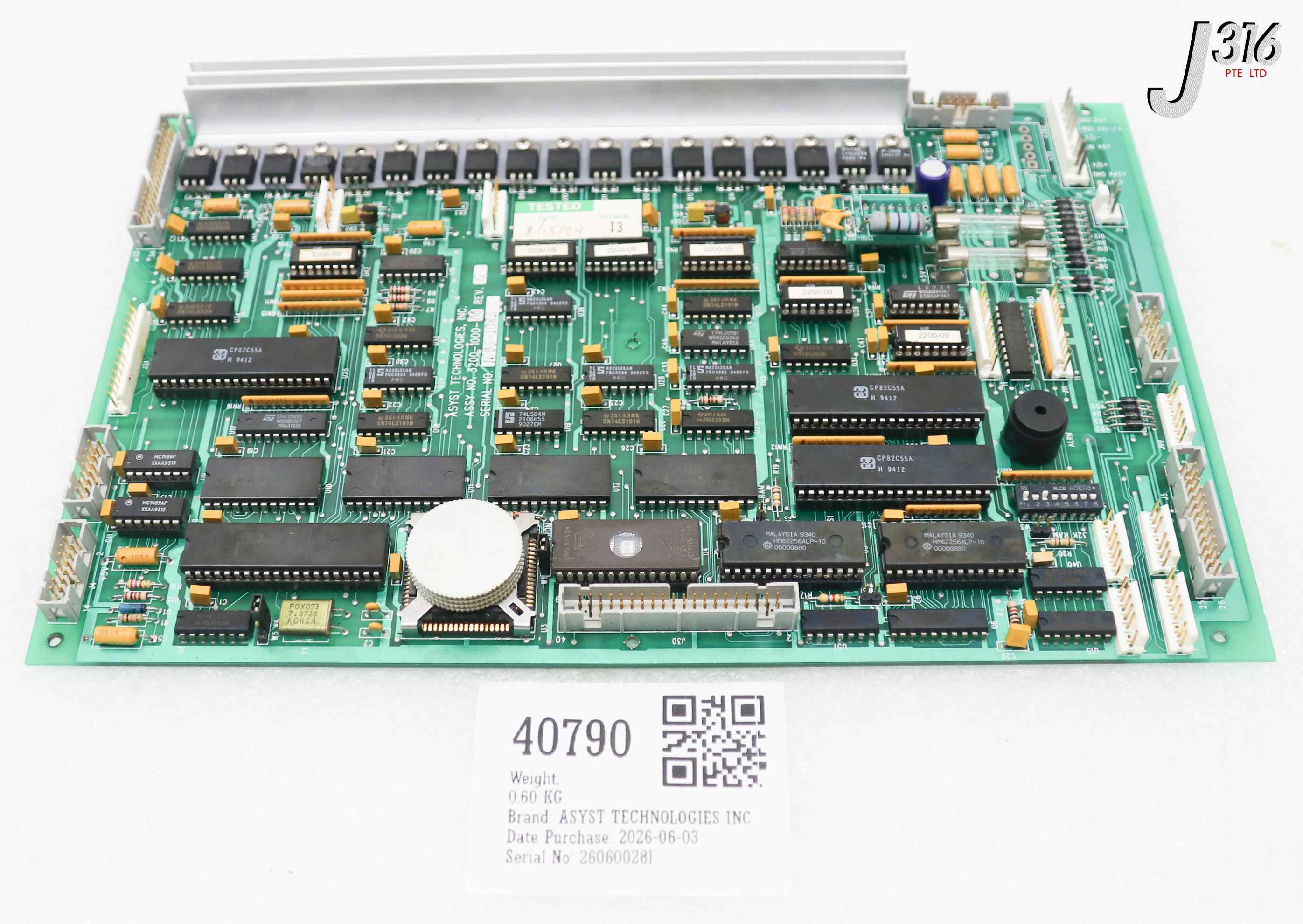 40790 ASYST PCB, ARM CONTROL BOARD 3200-1000-00