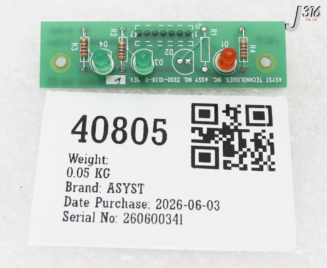 40805 ASYST PCB ASSY 3200-1038-01