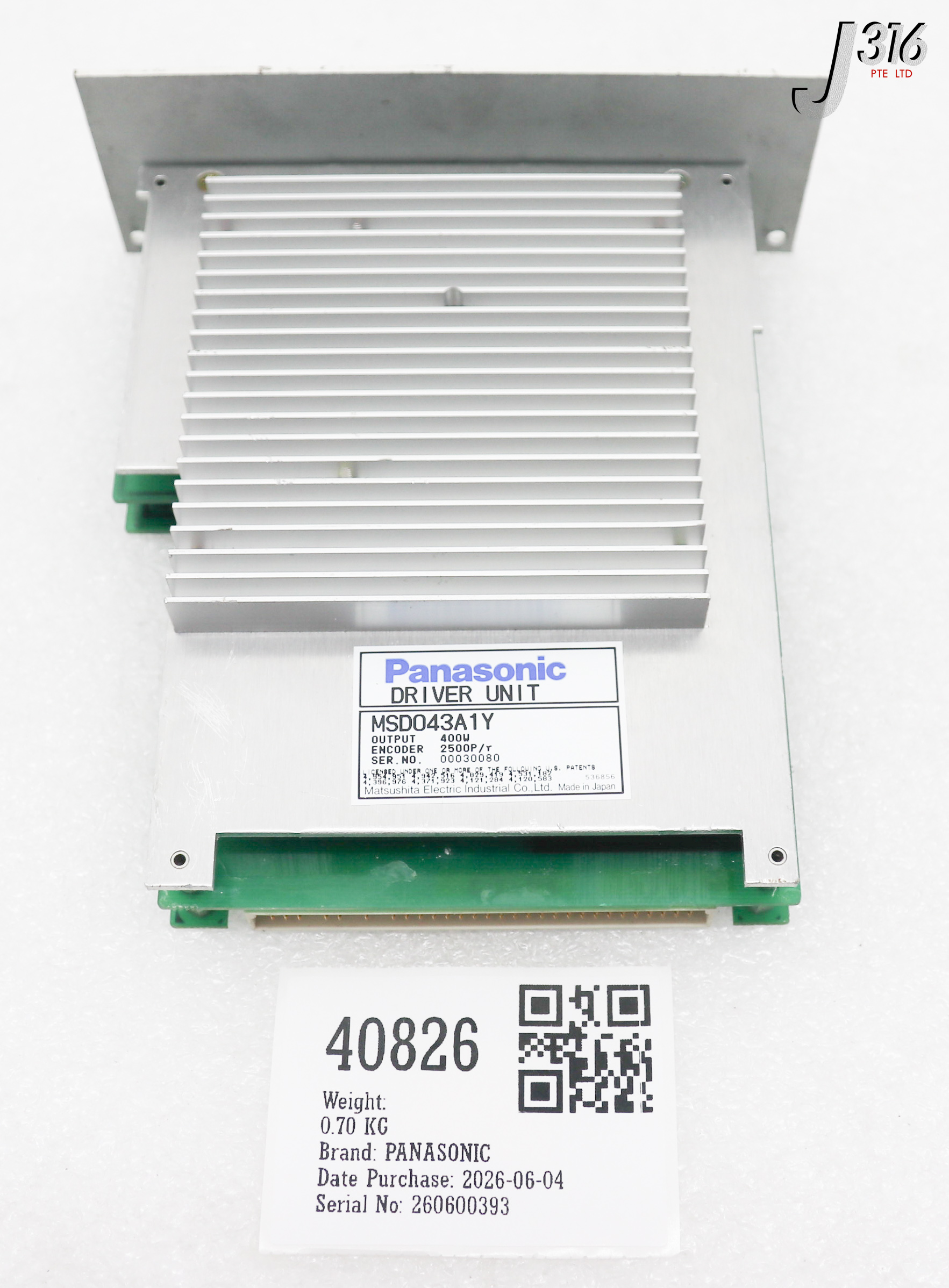 40826 PANASONIC PCB, DRIVER UNIT, 581B342E MSD043A1Y