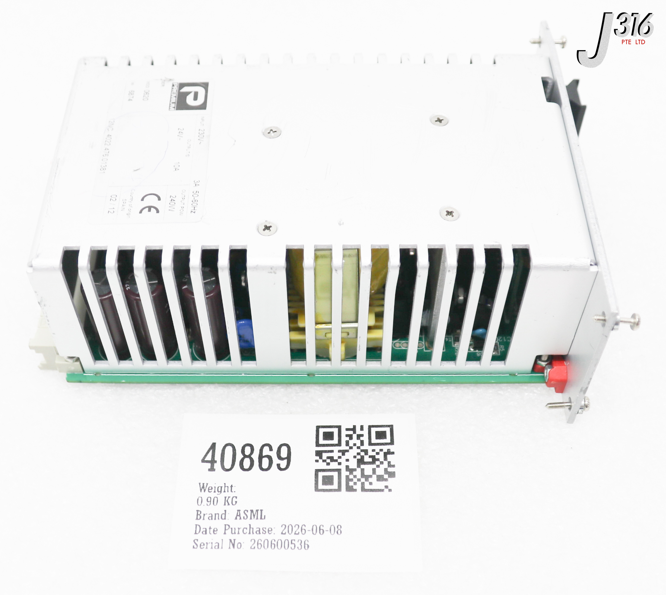 40869 ASML PREMIUM 0620, POWER SUPPLY (PARTS) 4022.476.01381