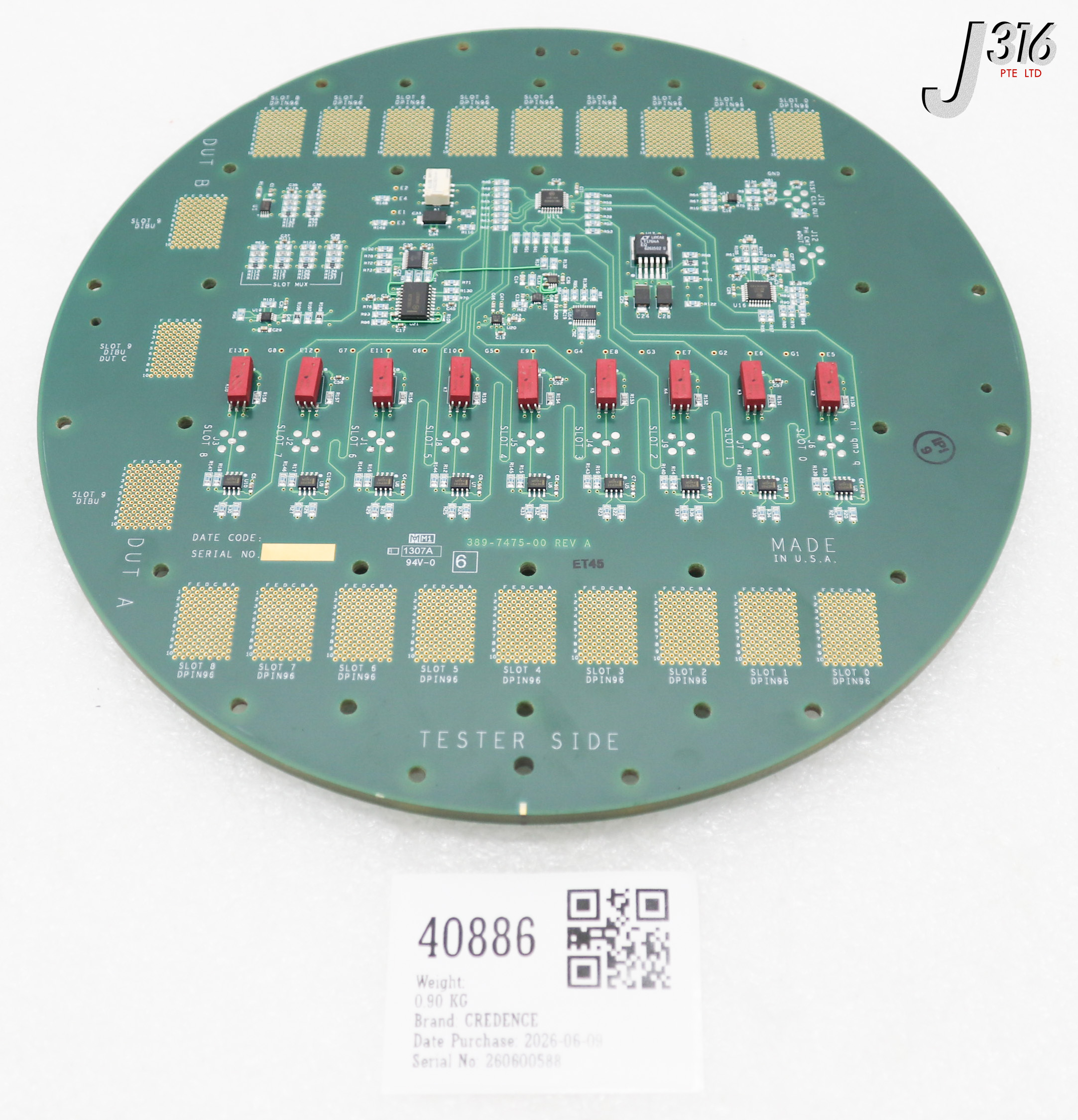 40886 CREDENCE PCB, D10 ACCAL PIB, 671-7475-01 389-7475-00