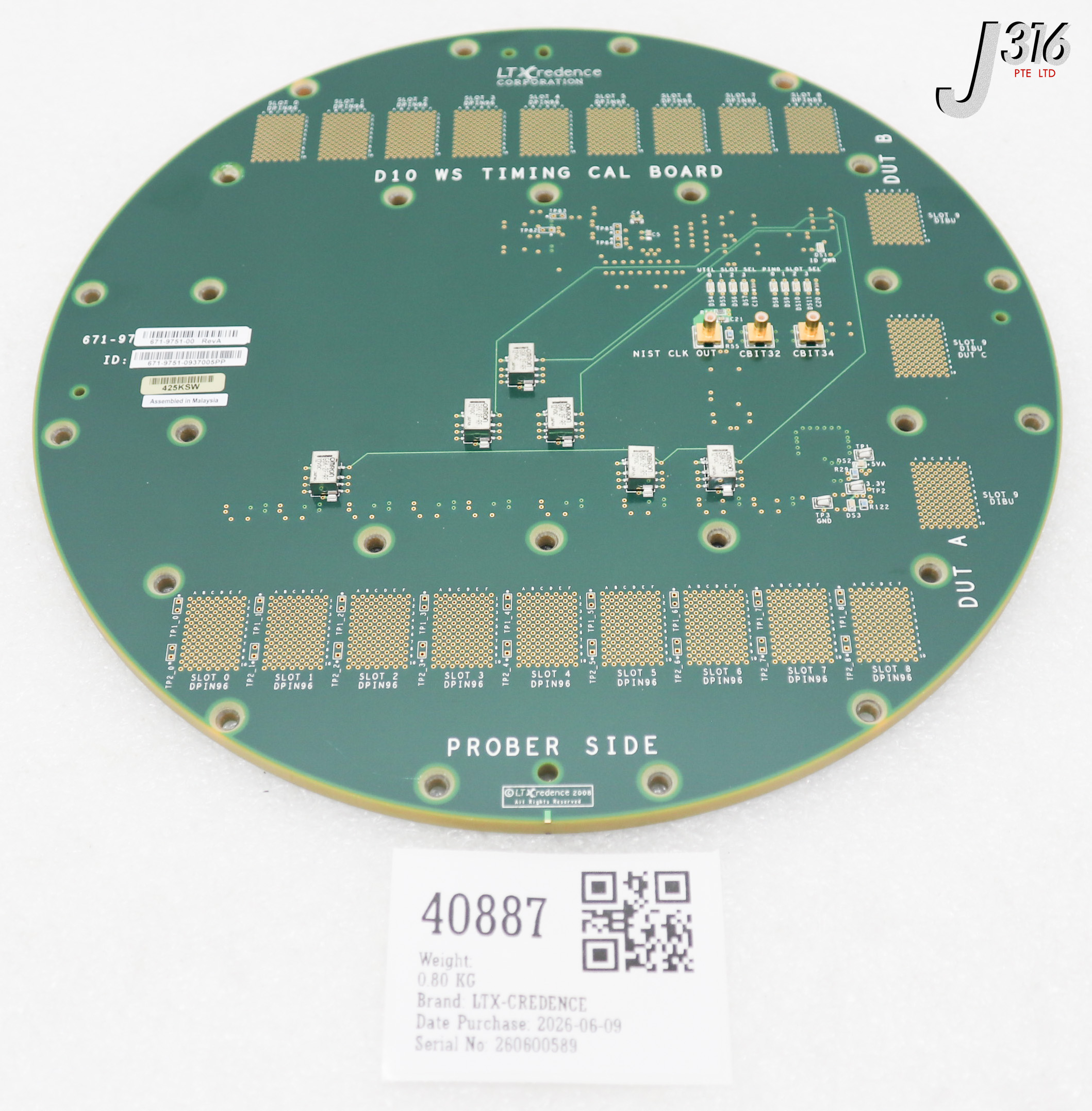 40887 LTX-CREDENCE PCB, D10 WS TIMING CAL BOARD, 671-9751-00 389-9751-00
