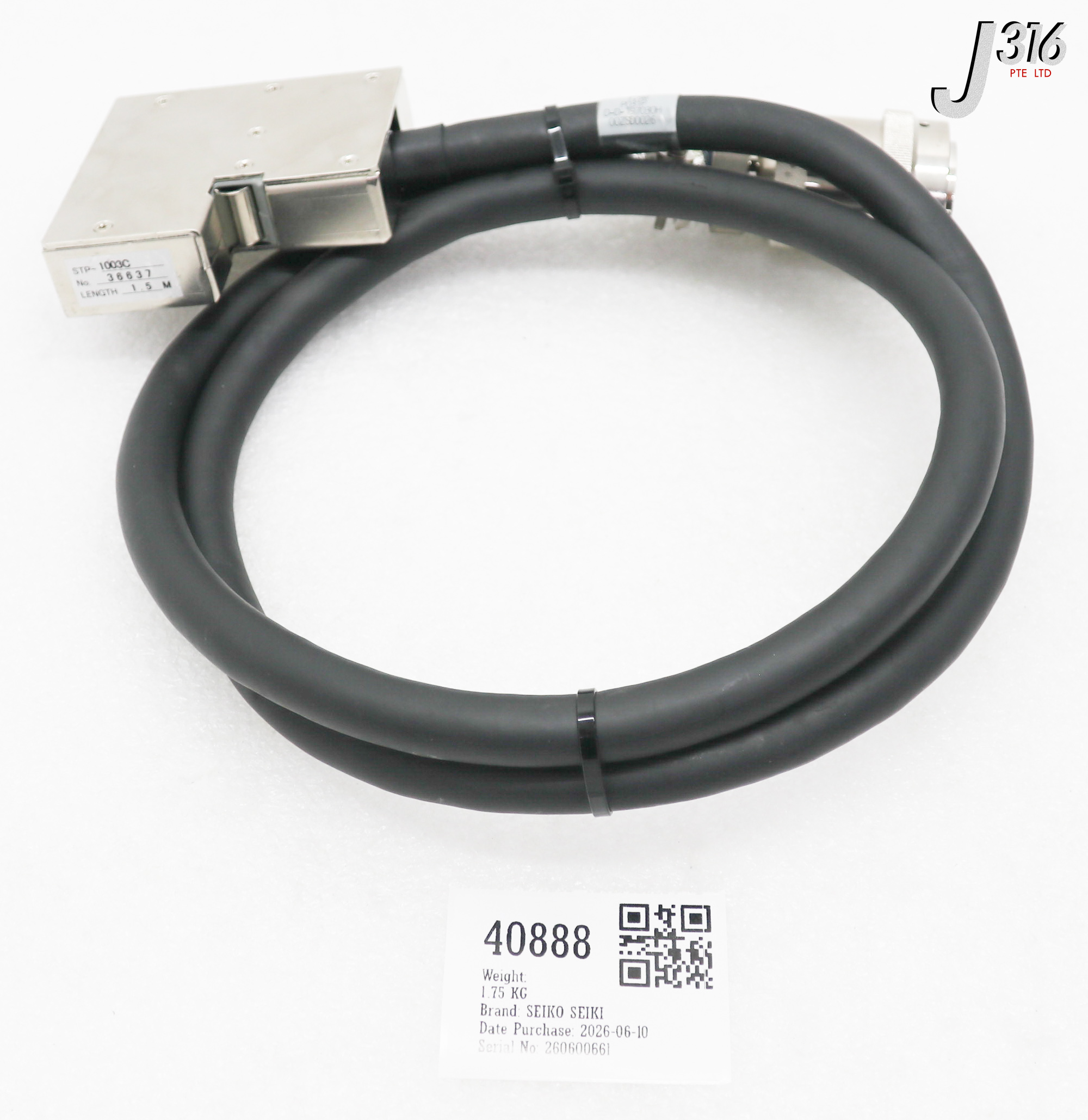 40888 SEIKO SEIKI TURBOMOLECULAR PUMP CABLE, 1.5M (PARTS) STP-1003C