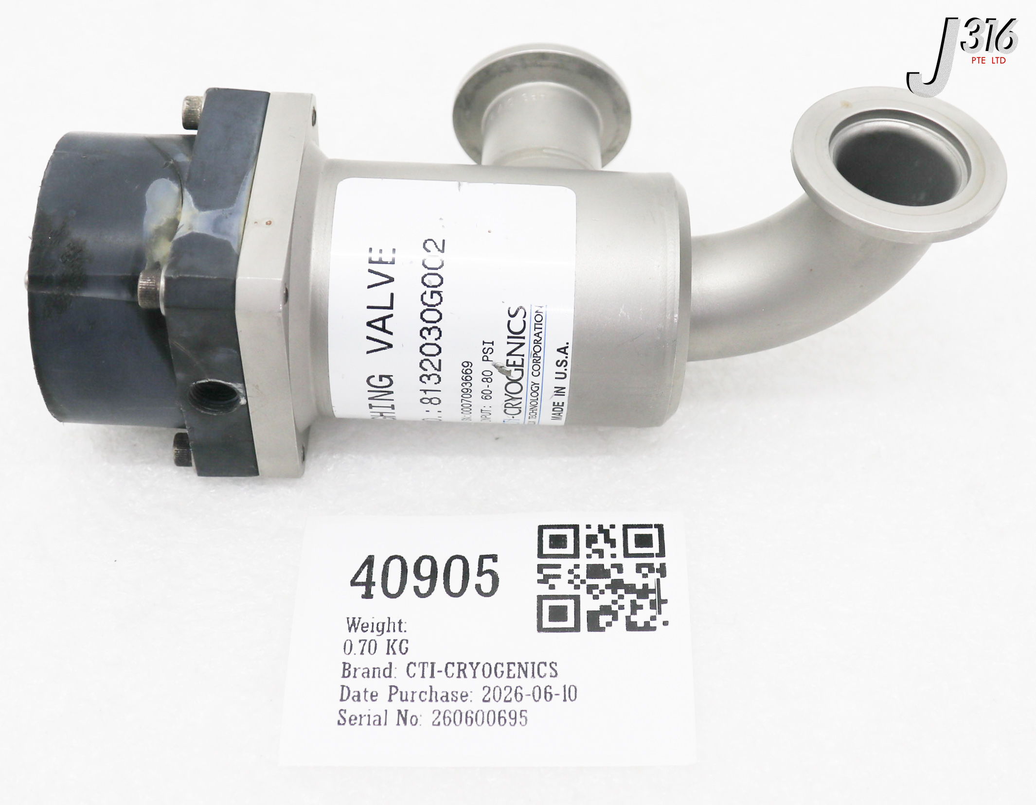 40905 CTI-CRYOGENICS ROUGHING VALVE 8132030G002