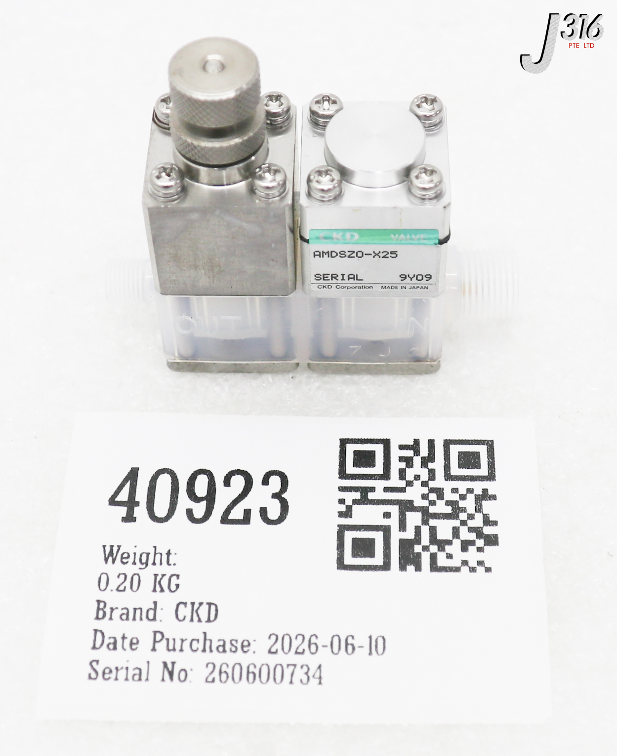 40923 CKD DRIP PREVENTION VALVES AMDSZ0-X25