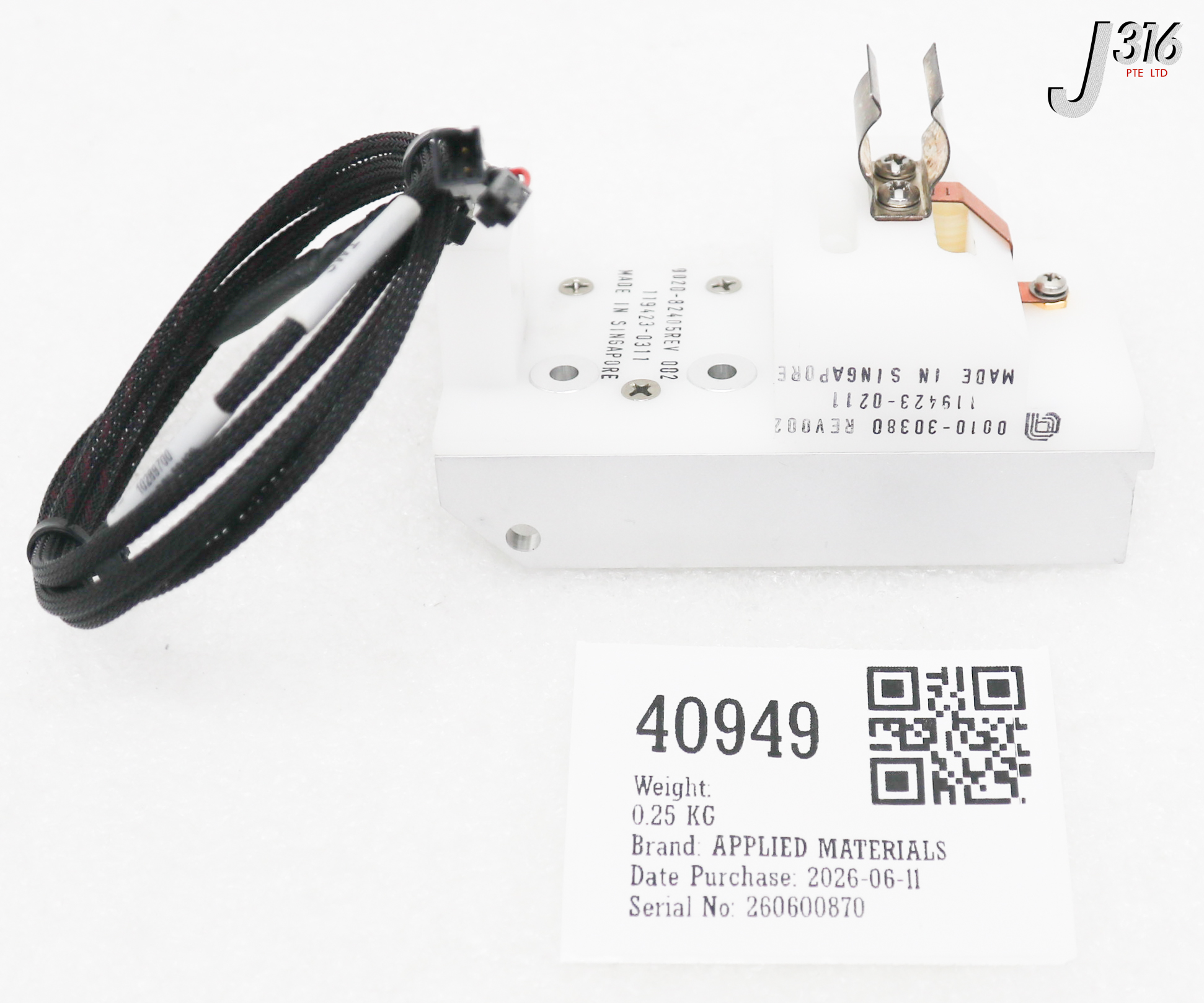 40949 APPLIED MATERIALS CONNECTOR HV MODULE SHIELDED REGULAR 0010-30380