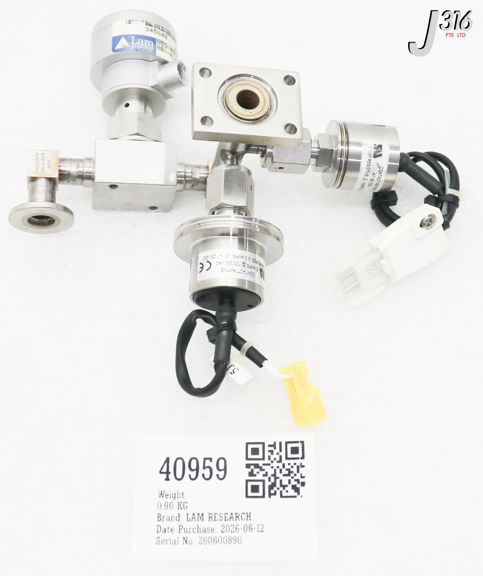 40959 LAM RESEARCH 2-WAY SWAGELOK VALVE SS-6BK-TW-1C W/ PRECISION SENSORS DIV 768-091910-001 853-031456-001-A-DFT