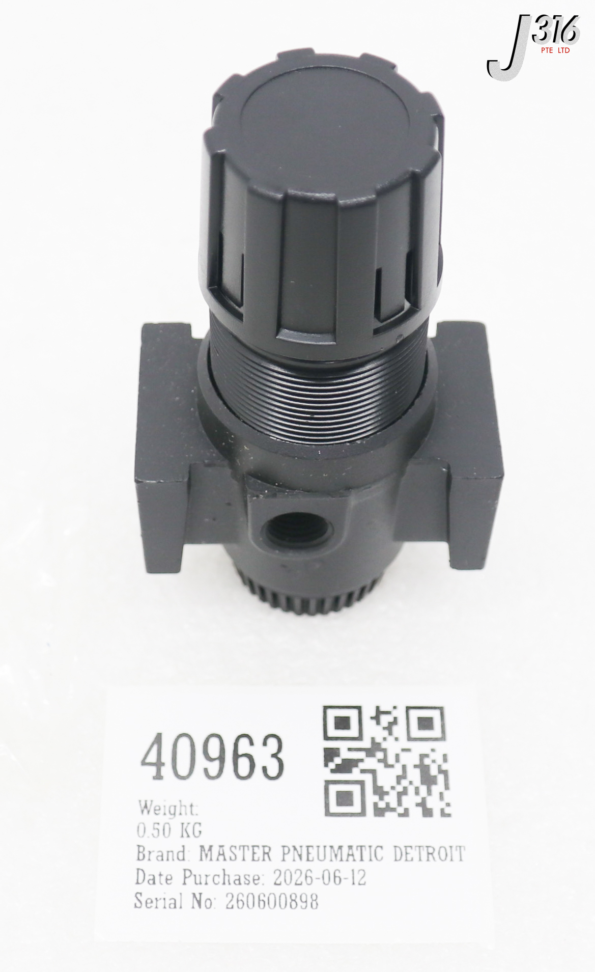 40963 MASTER PNEUMATIC DETROIT PISTON-TYPE AIR PRESSURE REGULATOR (NEW) R60-2L