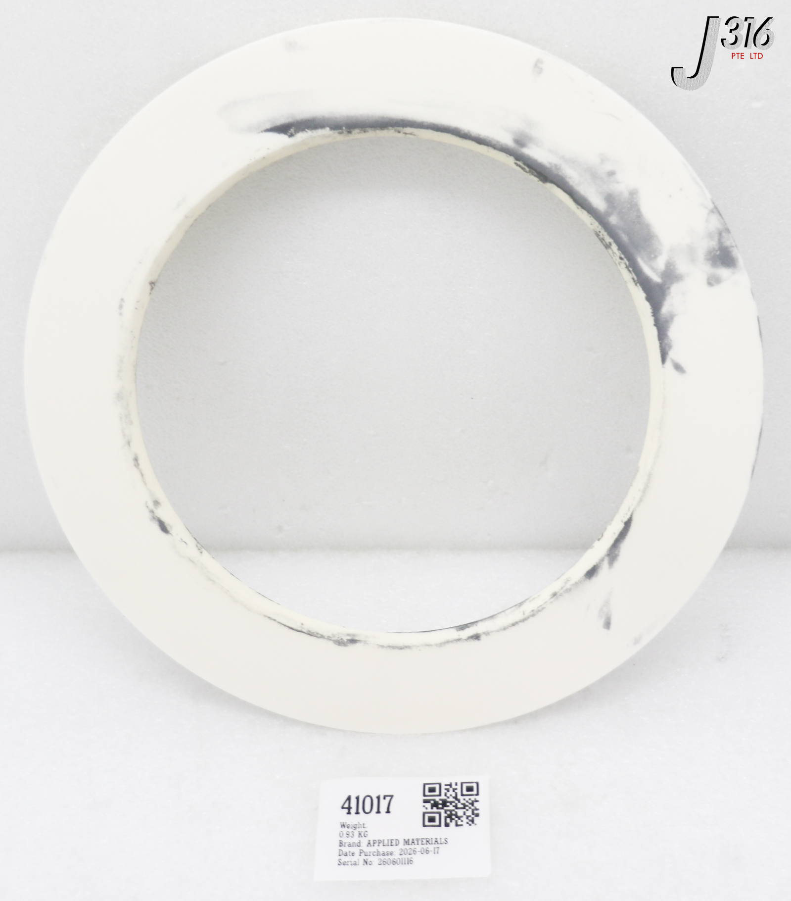 41017 APPLIED MATERIALS CERAMIC SHIELD 200MM 0200-09072