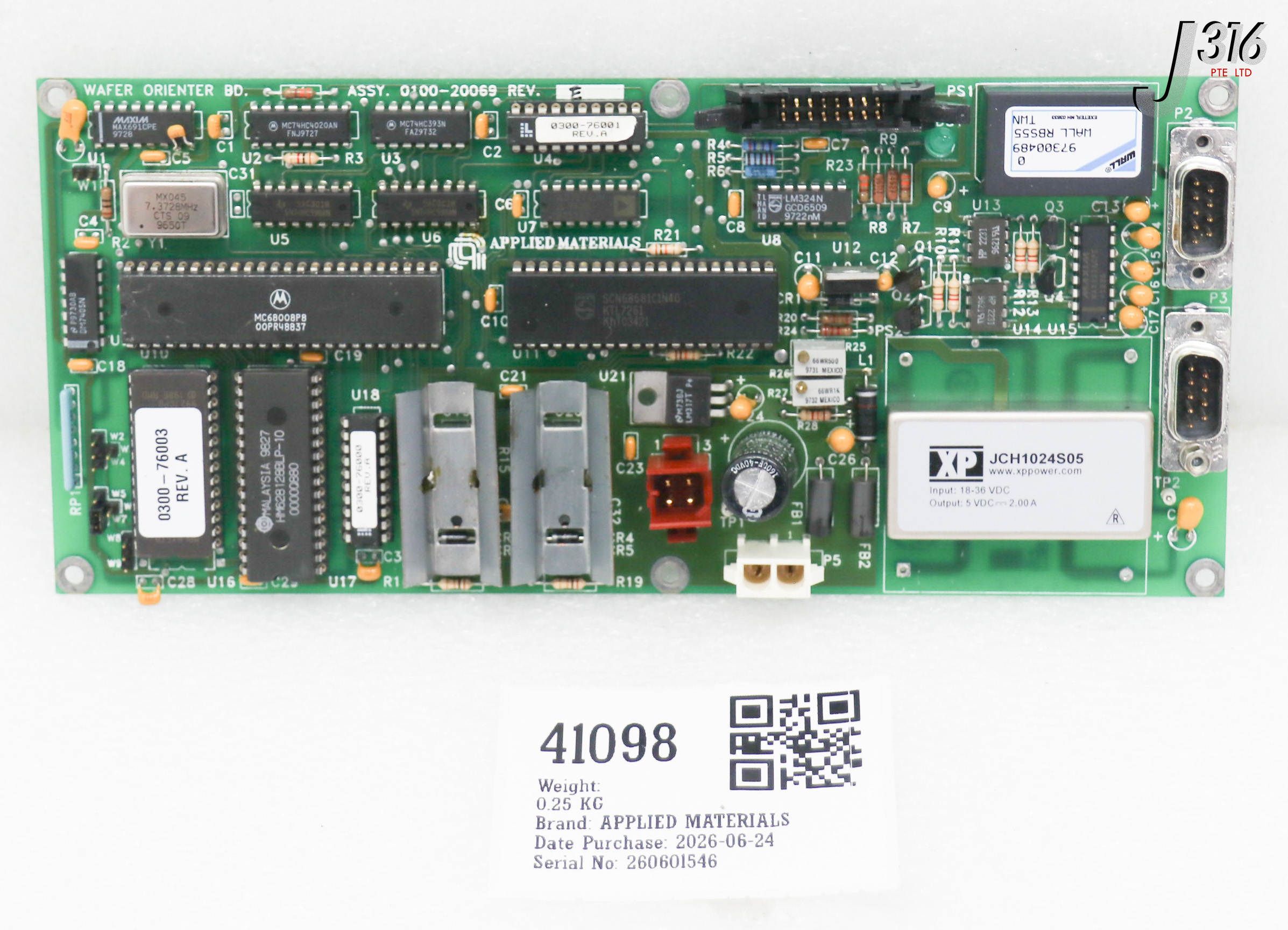 41098 APPLIED MATERIALS PCB WAFER ORIENTER BD 0100-20069