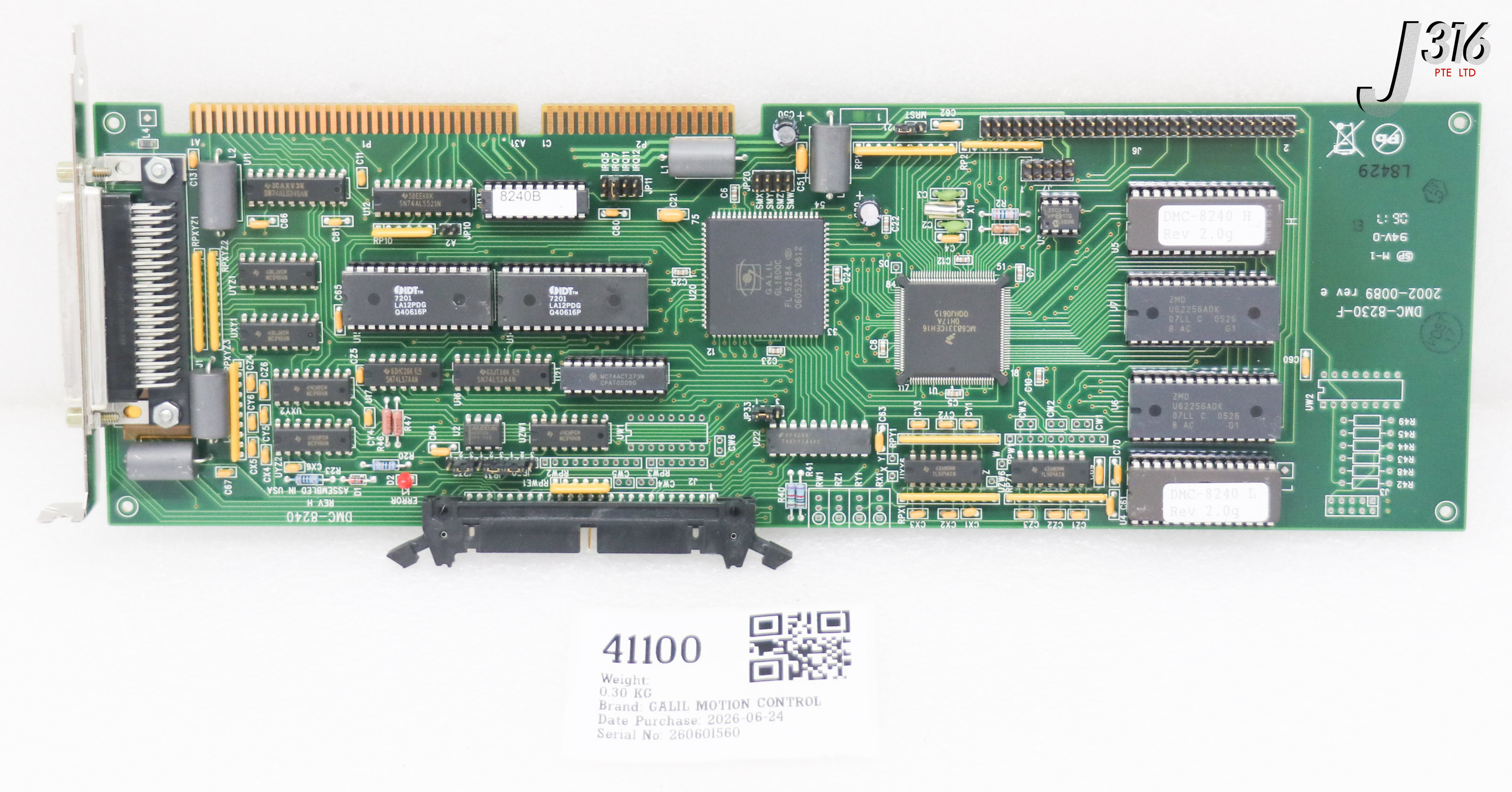 41100 GALIL MOTION CONTROL PCB, 4 AXIS ISA MOTION CONTROLLER DMC-8240