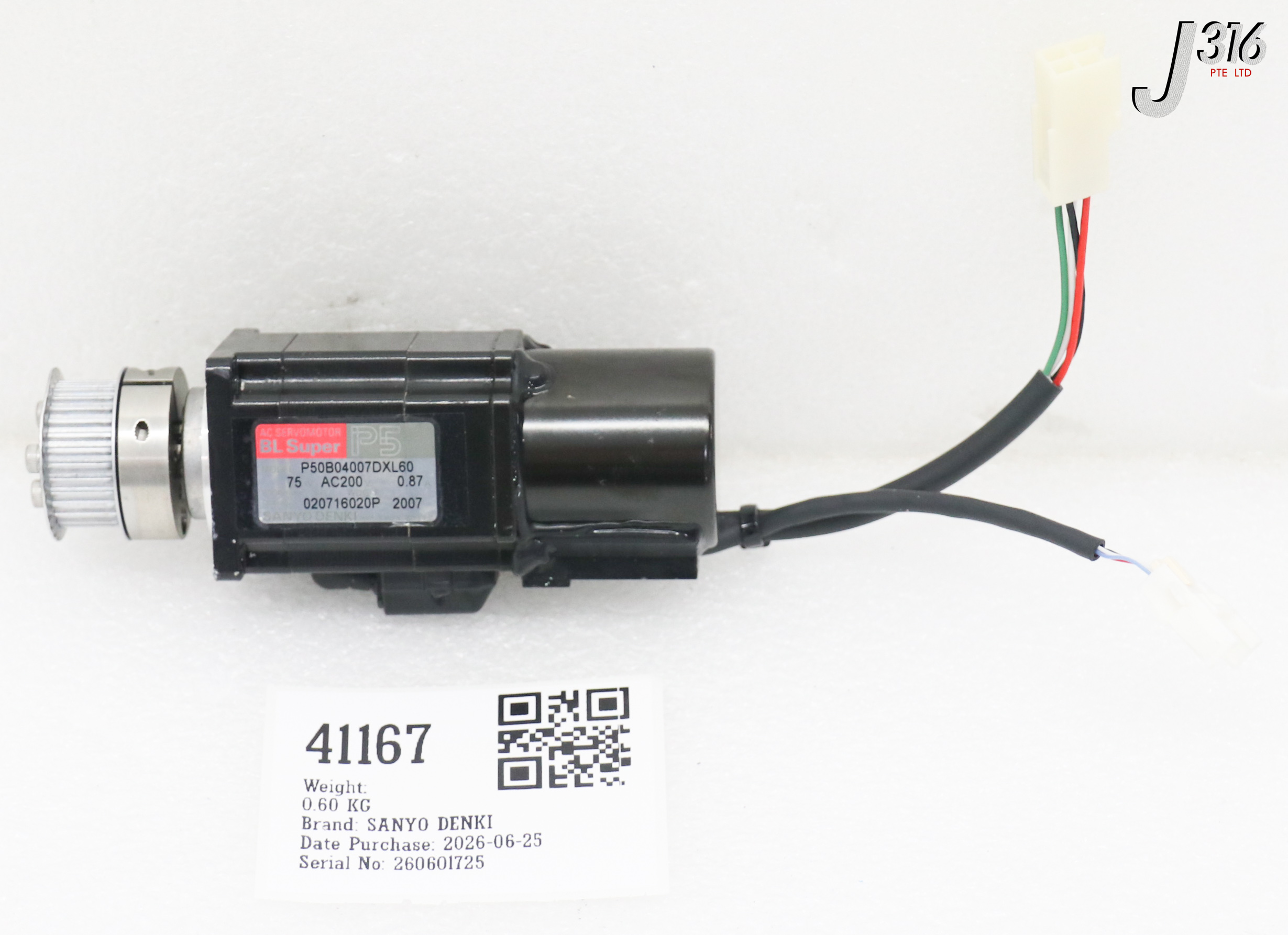 41167 SANYO DENKI SERVO MOTOR P50B04007DXL60