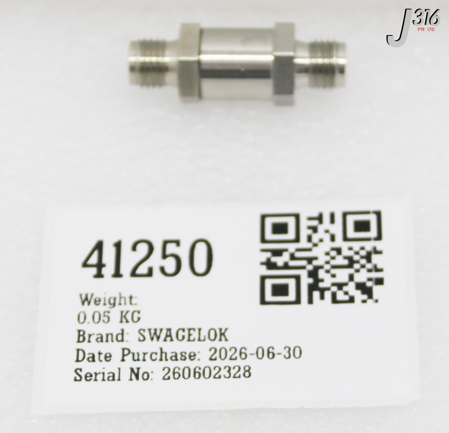 41250 SWAGELOK PRESSURE RELIEF VALVE, 10PSI SS-4C-BU-10