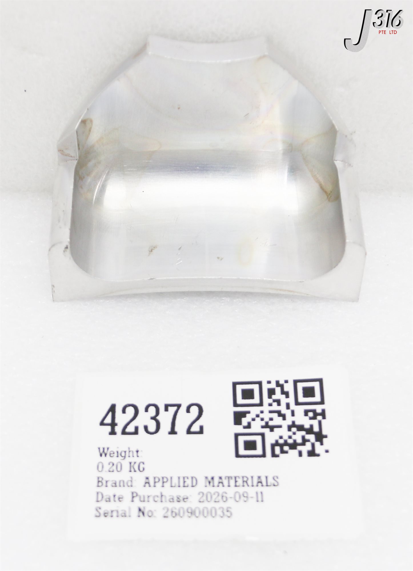 42372 APPLIED MATERIALS PUMPING CHANNEL HUB ALUMINUM PRODUCER 0020-91124