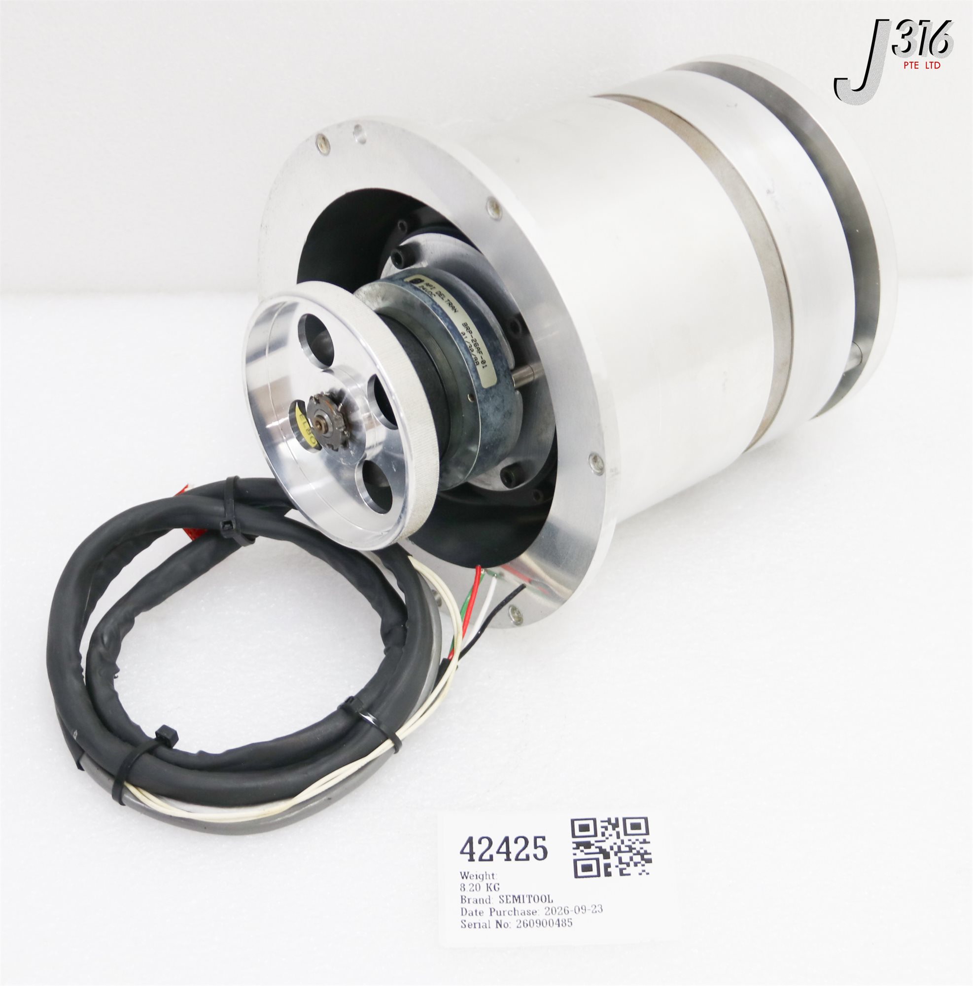 42425 SEMITOOL MAGNUM ROBOT MOTOR ASSY W/ API-DELTRAN BRP-26AF-01, OPTICAL ENCODER E3-1000-250-IH 000M3360-501