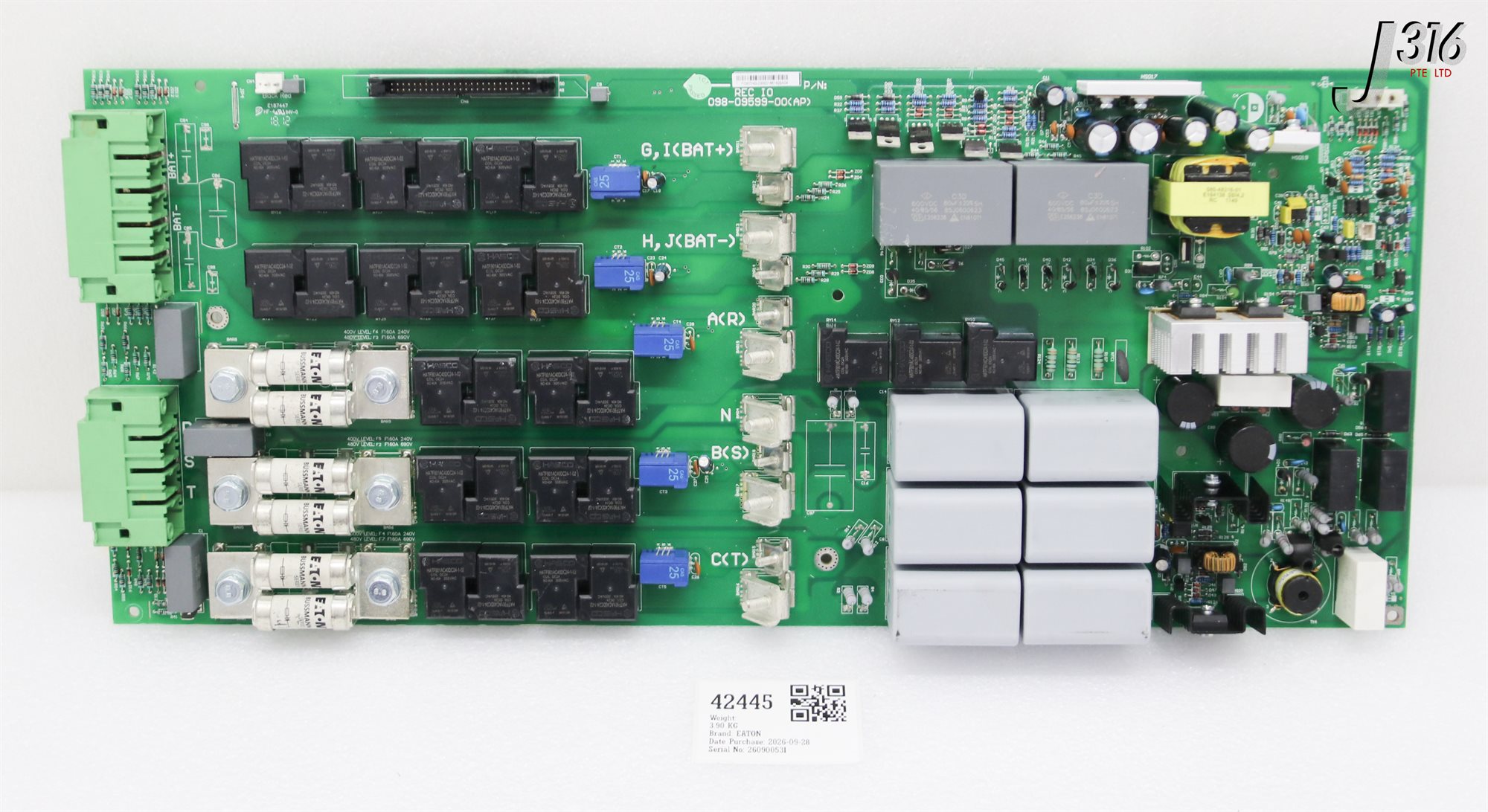 42445 EATON PCB, REC-IO ASSY 13X2 RECTIFIER CONTROL BOARD 098-09599-00