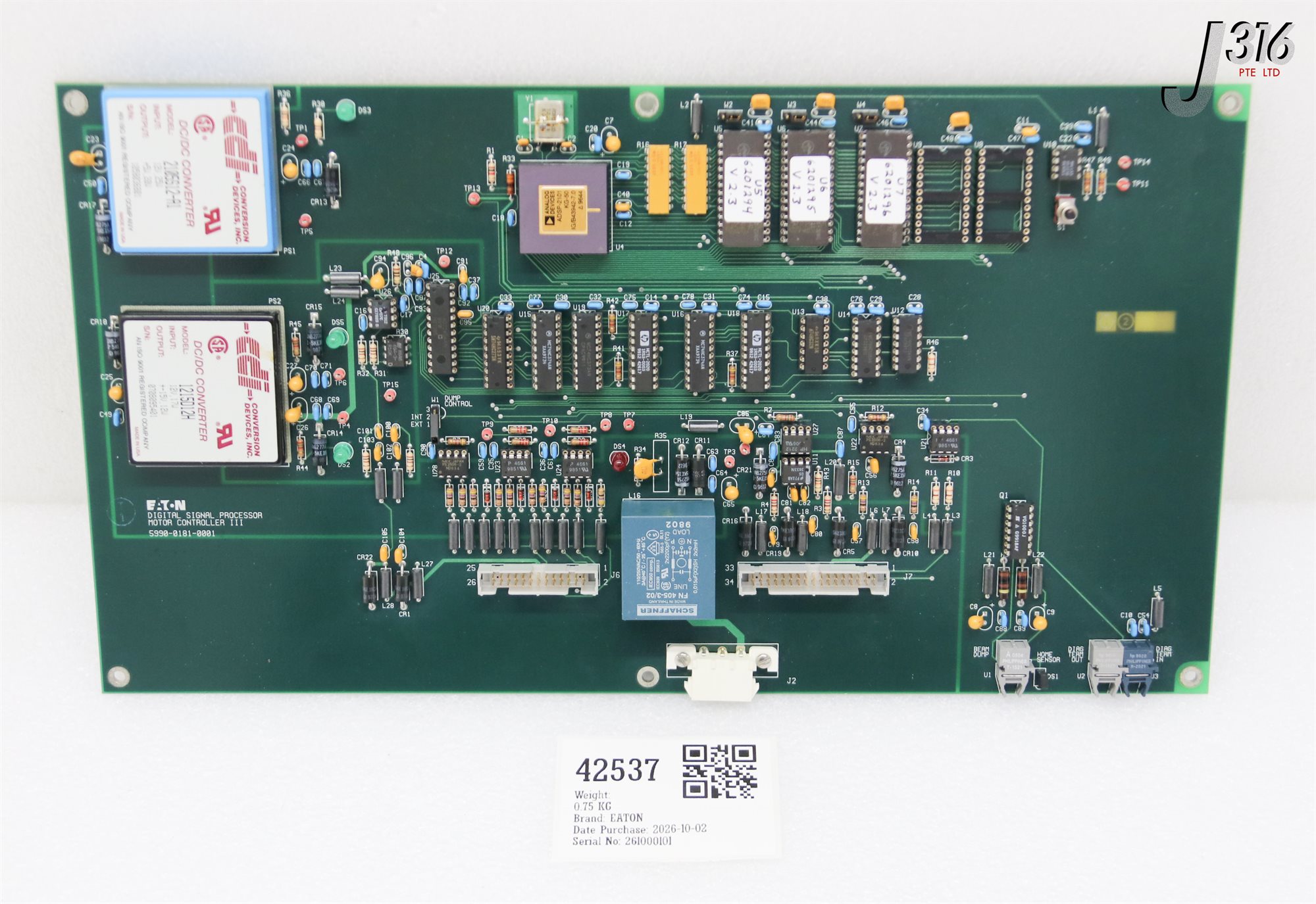 42537 EATON PCB, DUGITAL SIGNAL PROCESSOR MOTOR CONTROLLER III 5990-0181-0001