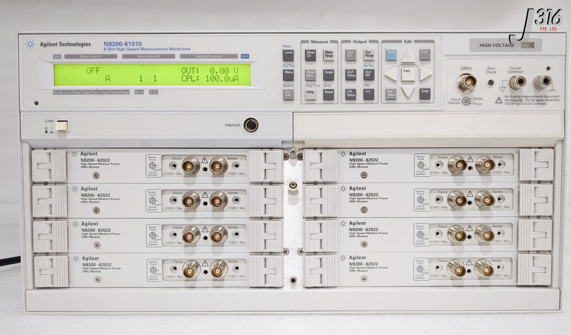 42540 AGILENT 8-SLOT HIGH SPEED MEASUREMENT MAINFRAME, N9201A N9200-61010