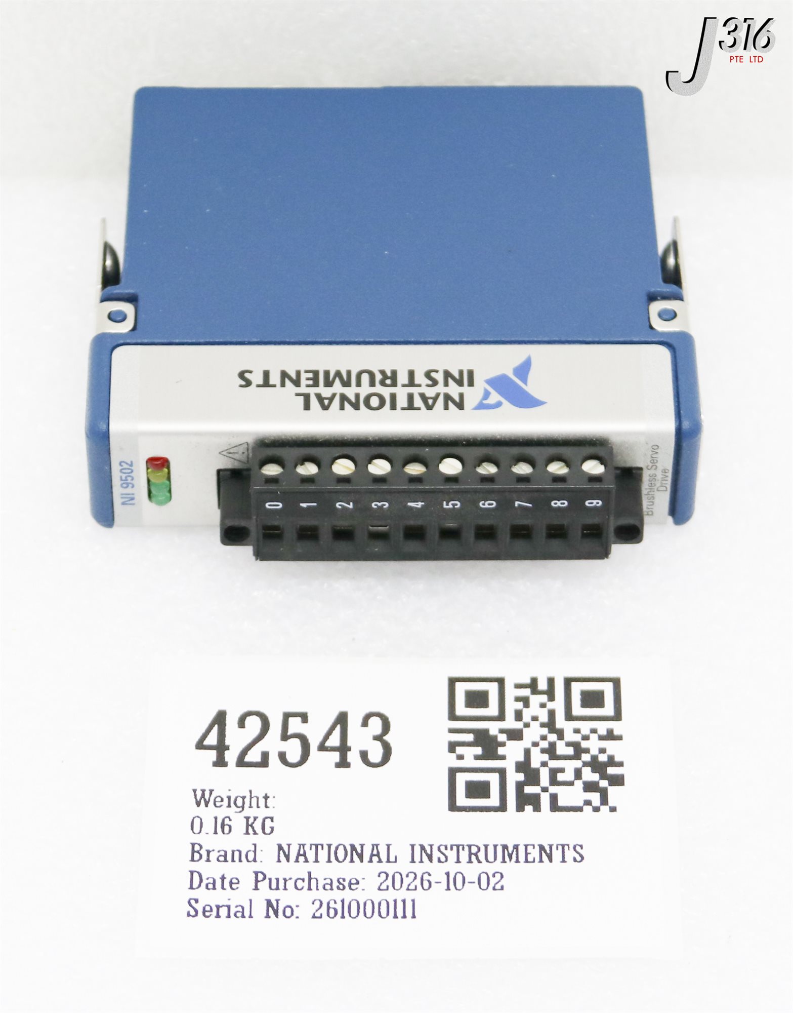 42543 NATIONAL INSTRUMENTS NI 9502, BRUSHLESS SEVRO DRIVE 150630B-01L