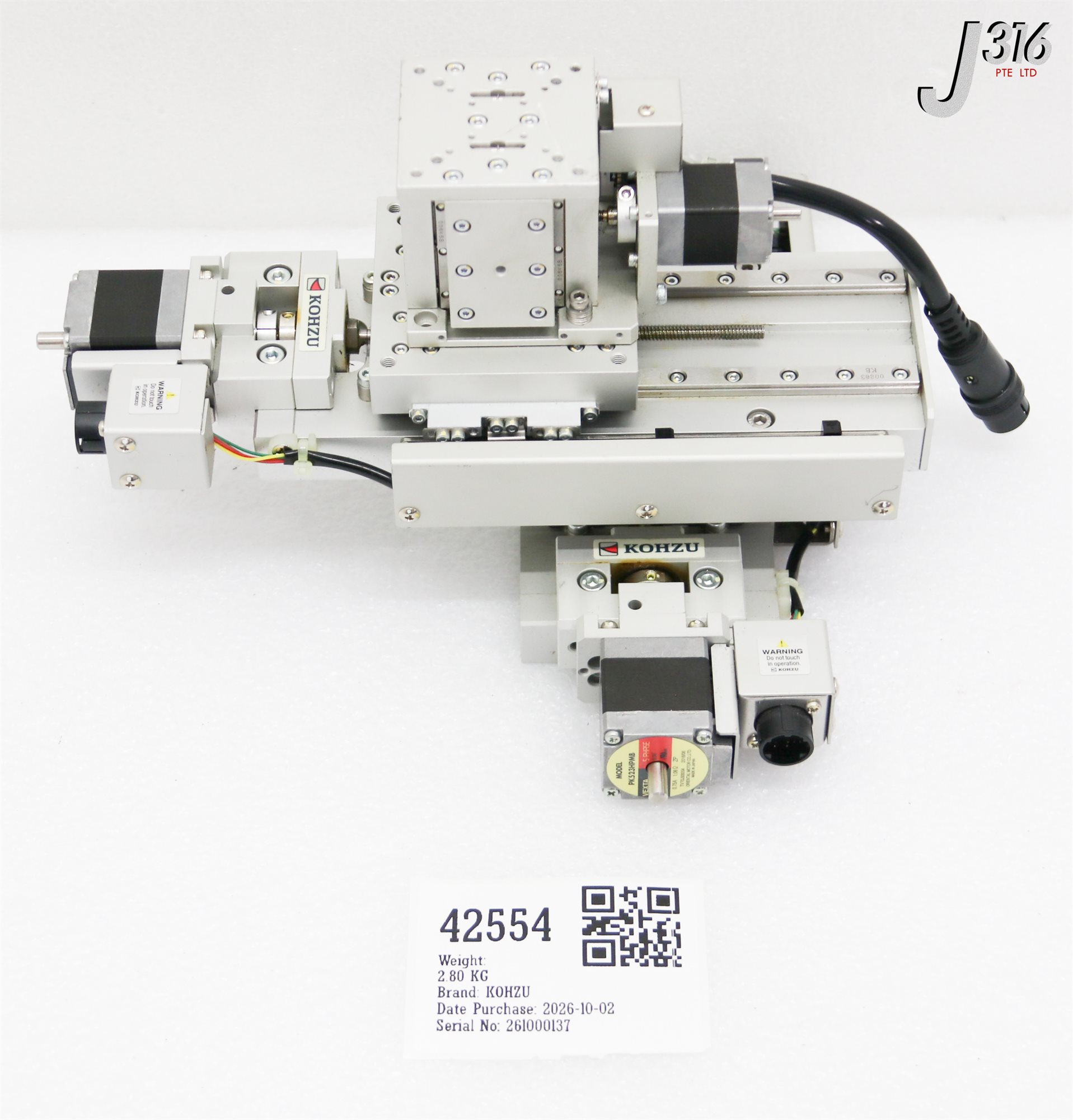 42554 KOHZU PRECISION POSITIONING STAGES W/ STEPPING MOTOR  PK523HPMB XA07A-L201