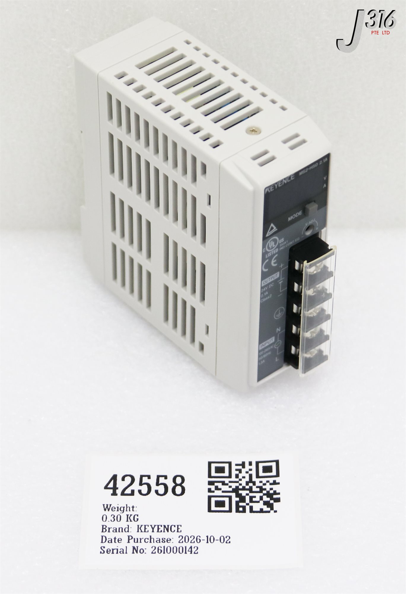 42558 KEYENCE SWITCHING POWER SUPPLY (NEW) MS2-H50