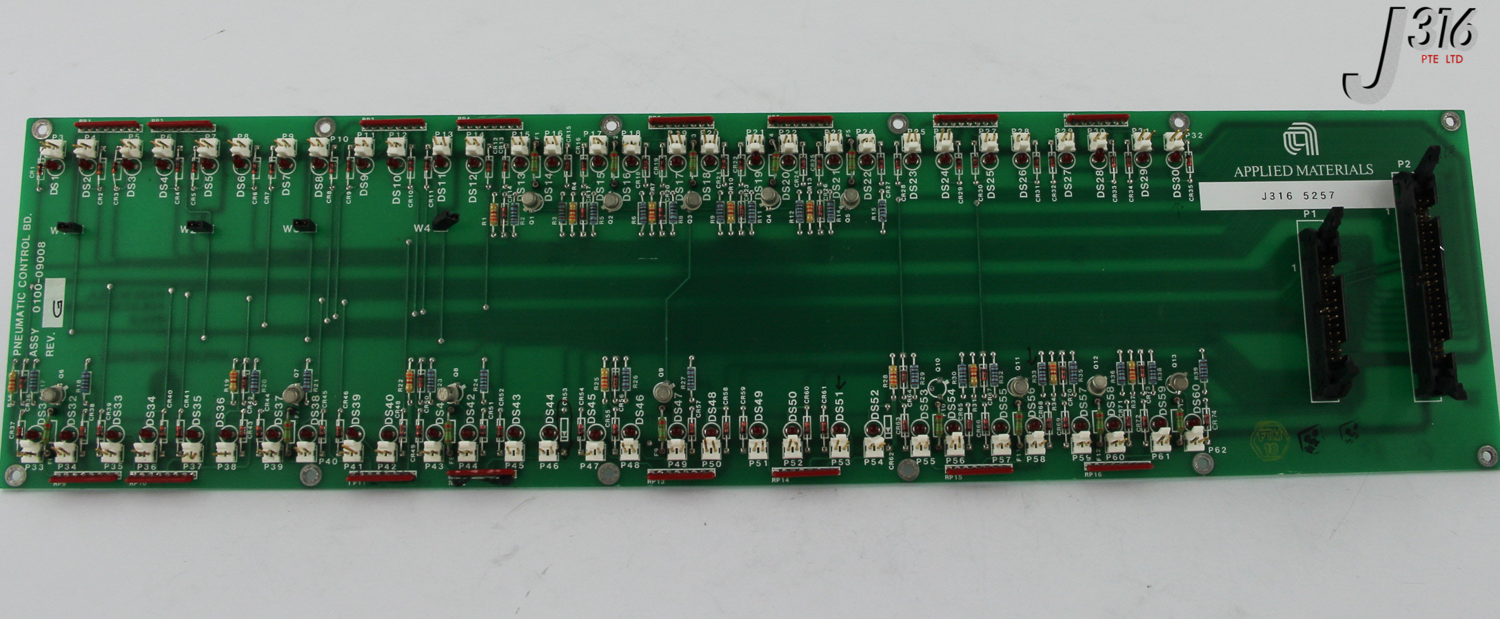 5257 APPLIED MATERIALS PCB ASSY, PNEUMATIC CONTROL 0100-09008
