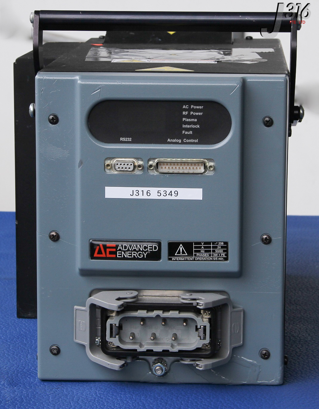 5349 ADVANCED ENERGY 6KW HI-DENSITY REMOTE PLASMA SRC 0190-13025-002 3151801-004