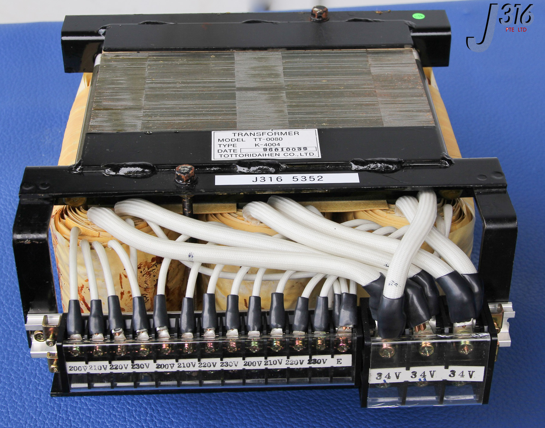 5352 TOTTORIDAIHEN TRANSFORMER TYPE K-4004 3 COILS 200-230VAC TO 34VAC TT-0080