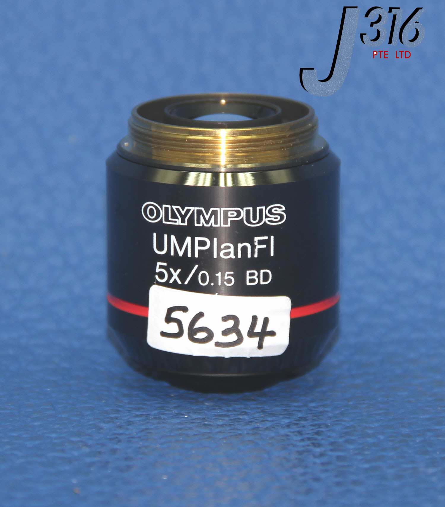 5634 OLYMPUS MICROSCOPE OBJECTIVE LENS UMPLANFI 5X/0.15 BD