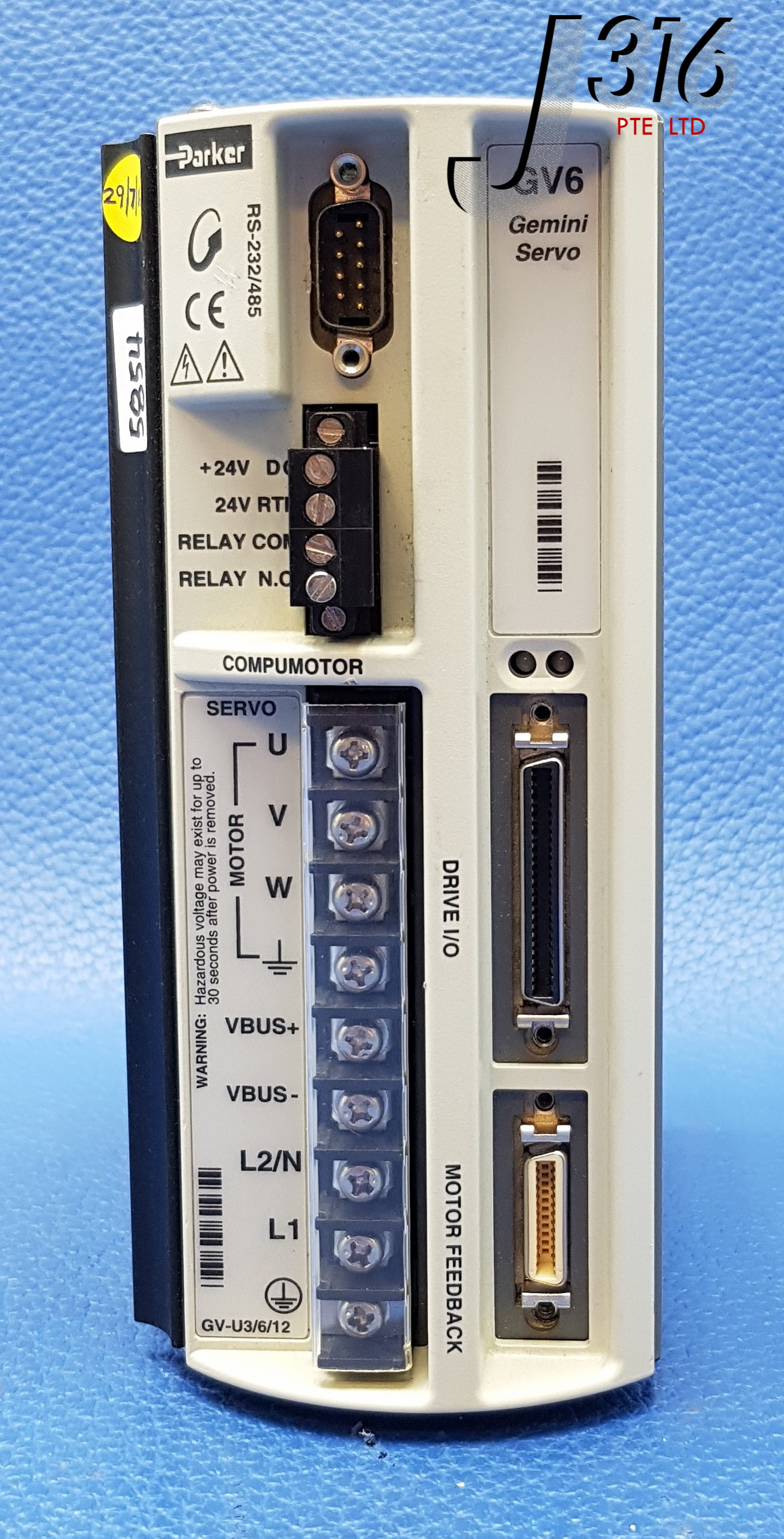 5854 PARKER GEMINI SERVO DRIVE RS-232/485 CP*GV6-U3E-007