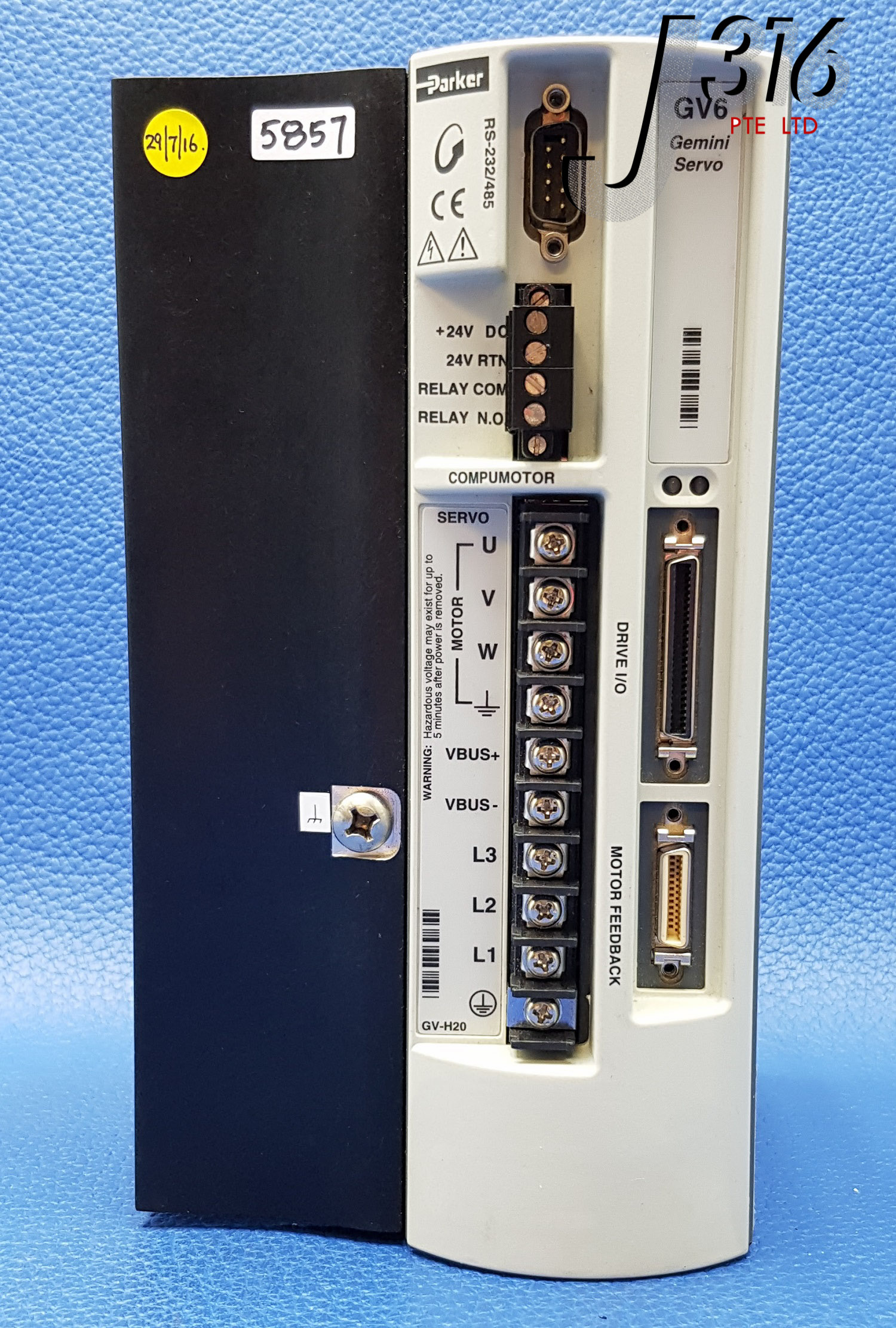 5857 PARKER GEMINI SERVO DRIVE RS-232/485, 27-178534-00 CP*GV6-H203-007