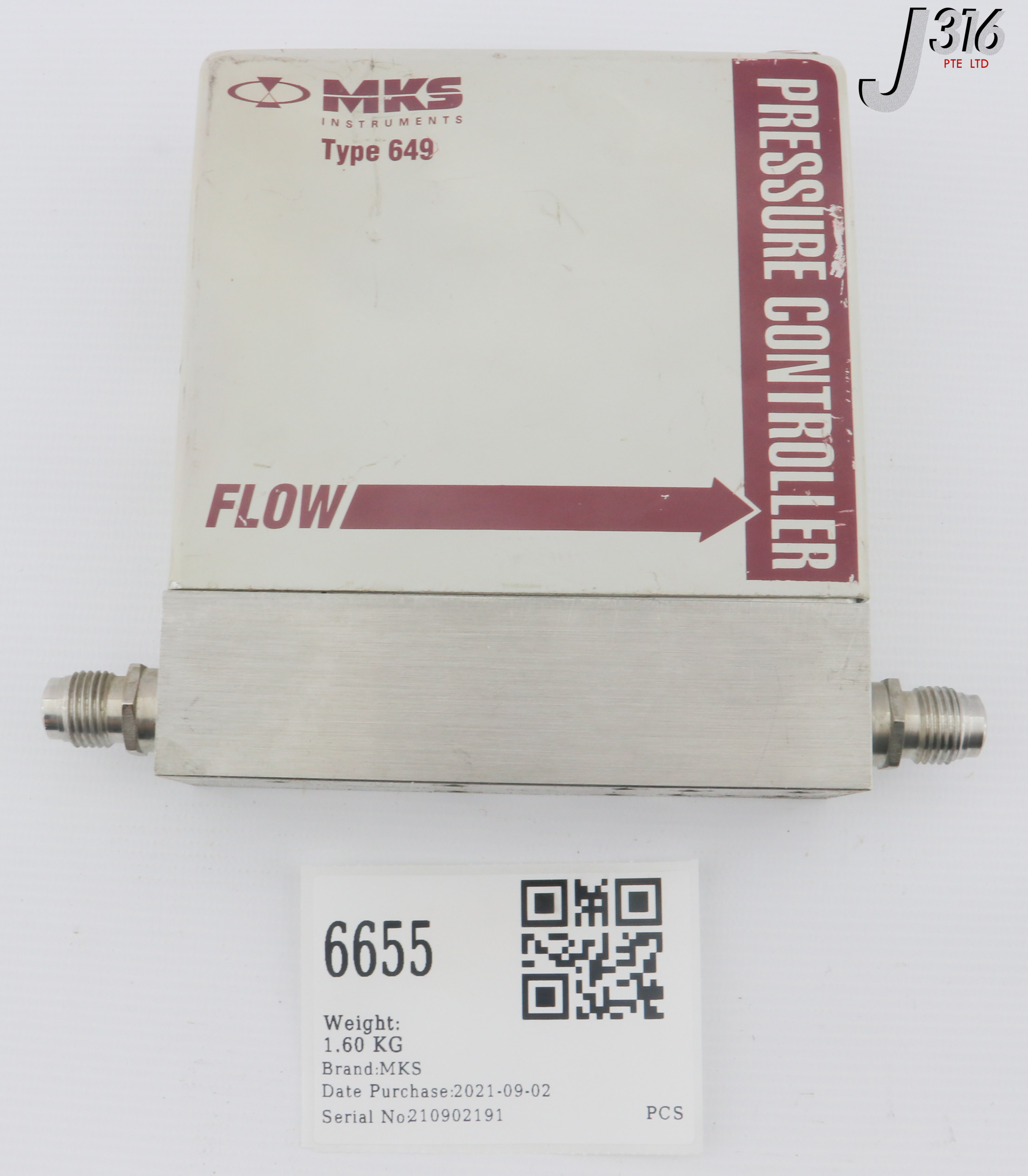 6655 MKS MFC, TYPE 649, PRESSURE CONTROLLER 649A11T11CAVR-S