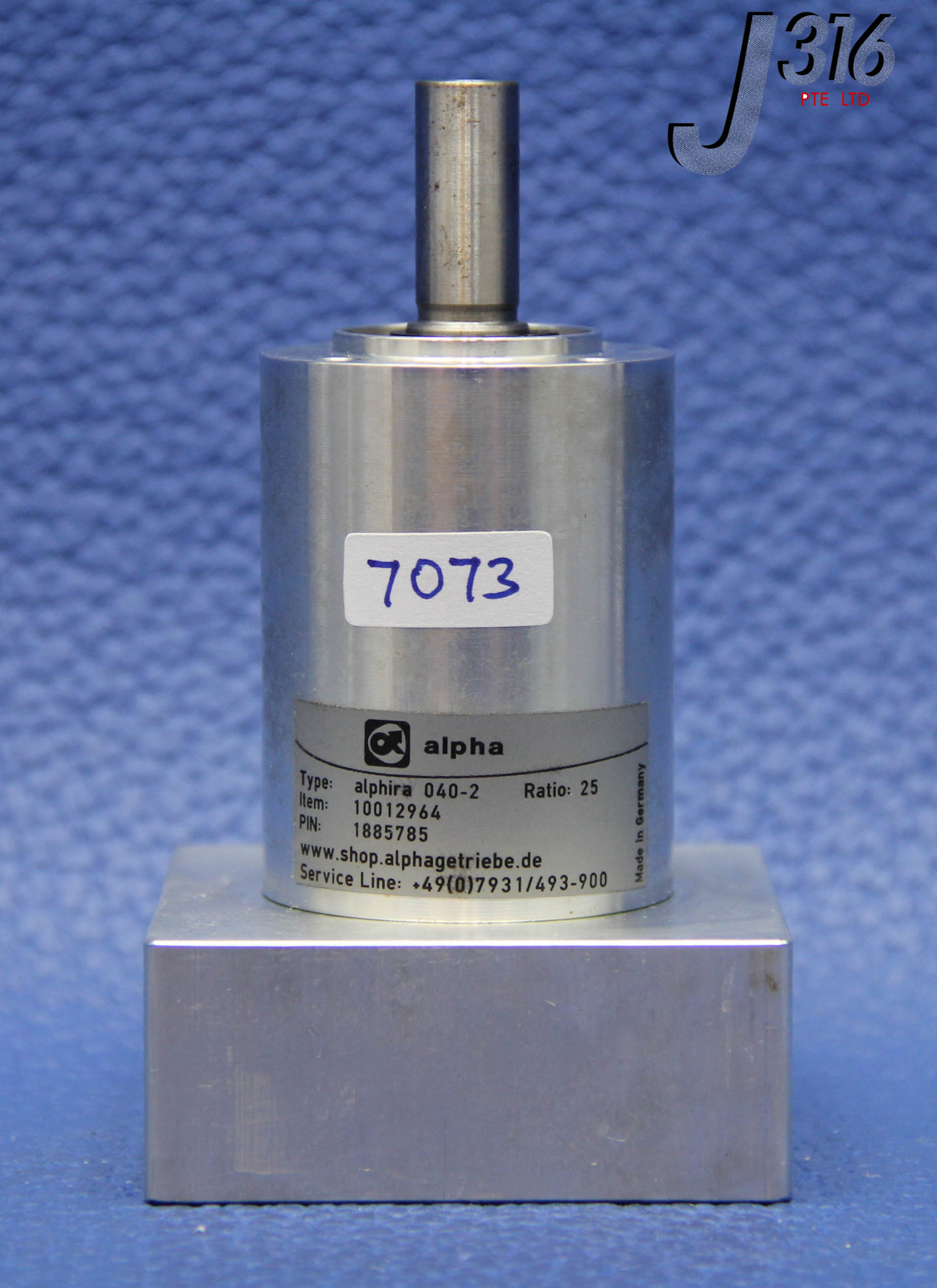 7073 ALPHA PLANETARY GEAR HEAD, 20:1 RATIO, 10MM SHAFT, INPUT 6MM ALPHIRA 040-2