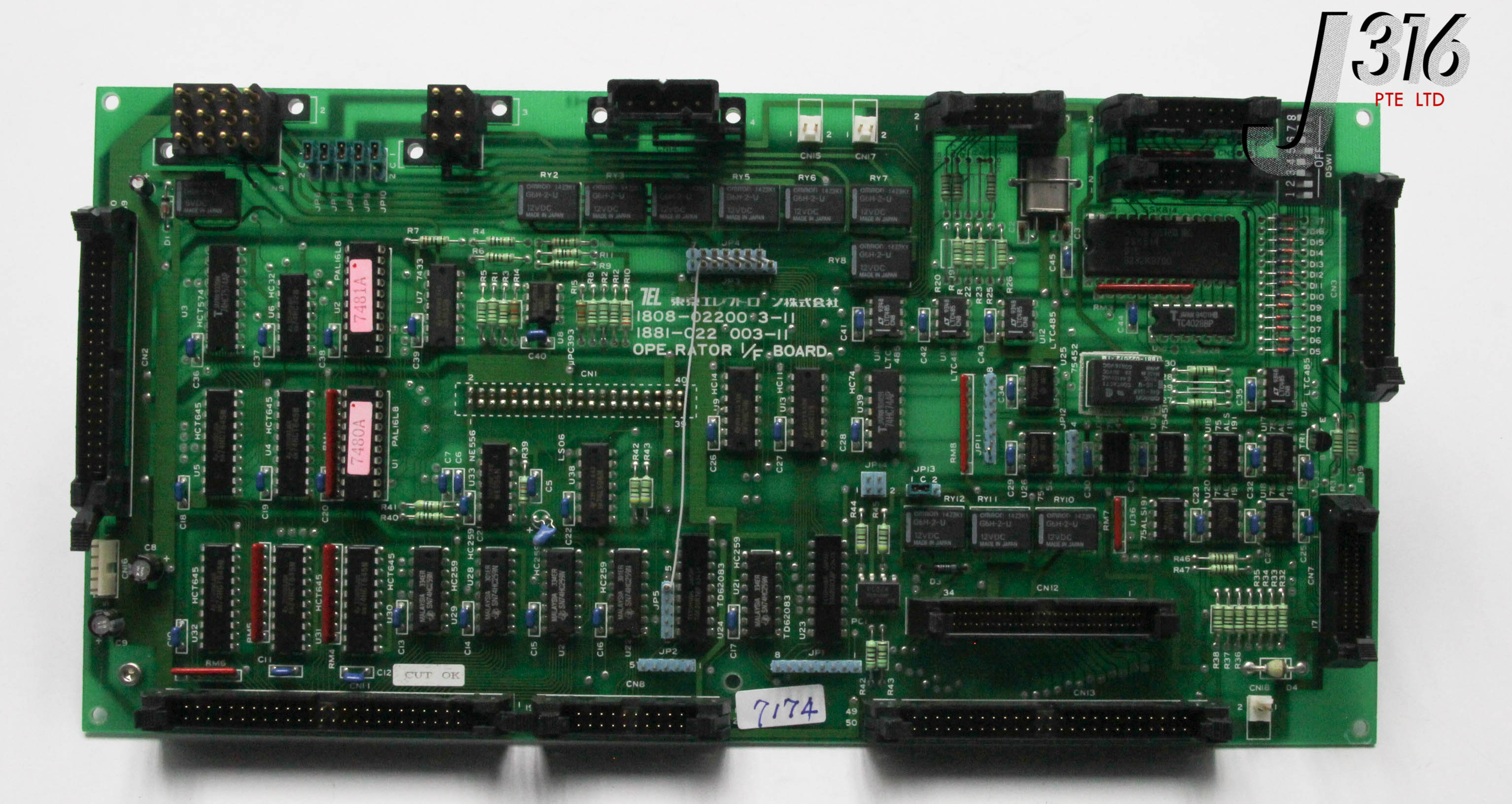 7174 TOKYO ELECTRON PCB, OPERATOR I/F BOARD, 1881-022003-11 1808-022003-11