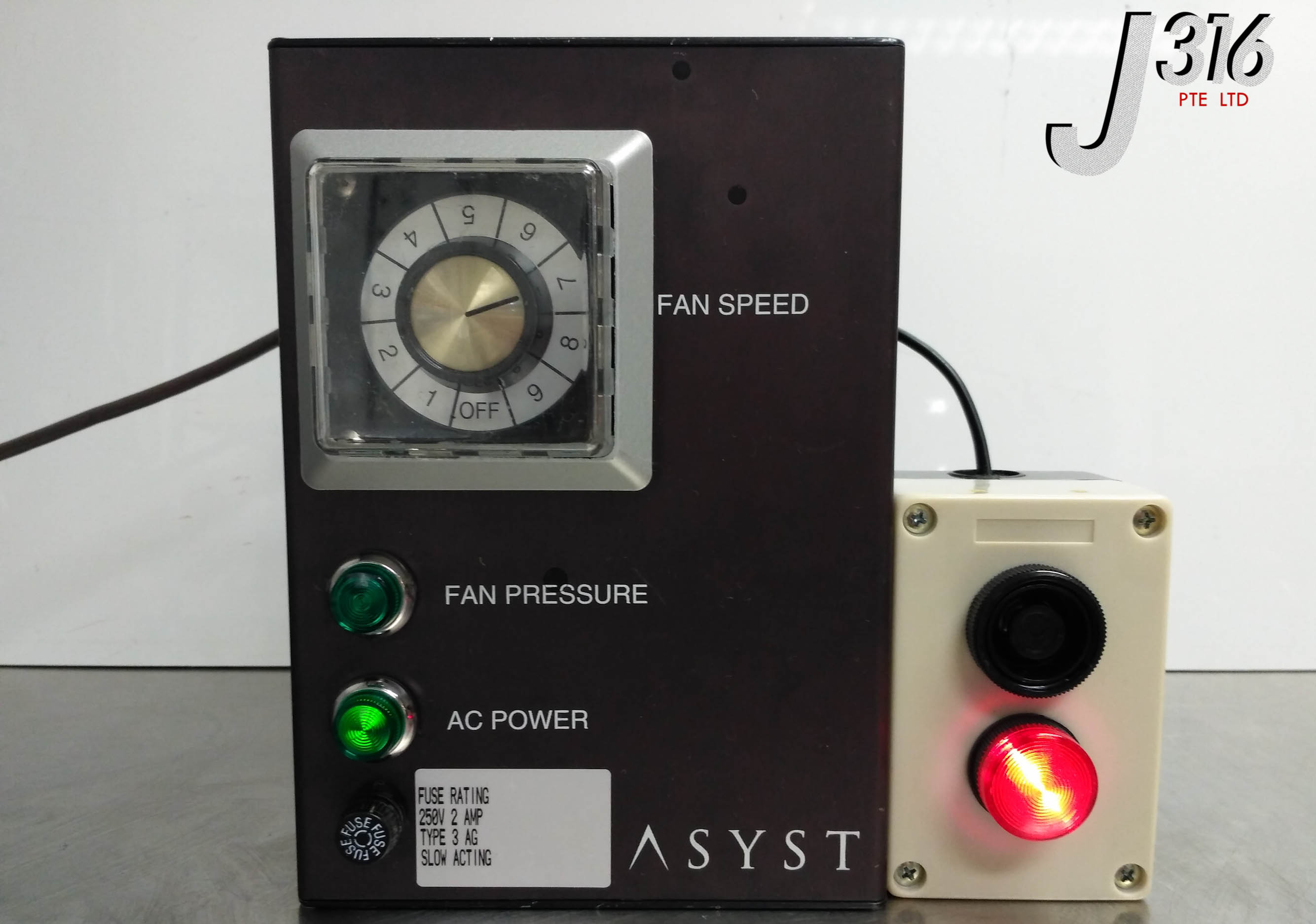 7719 ASYST CFM FAN FILTER CONTROL W/EMERGENCY STOP BUTTON CONTROL PANEL C0094-0228-02