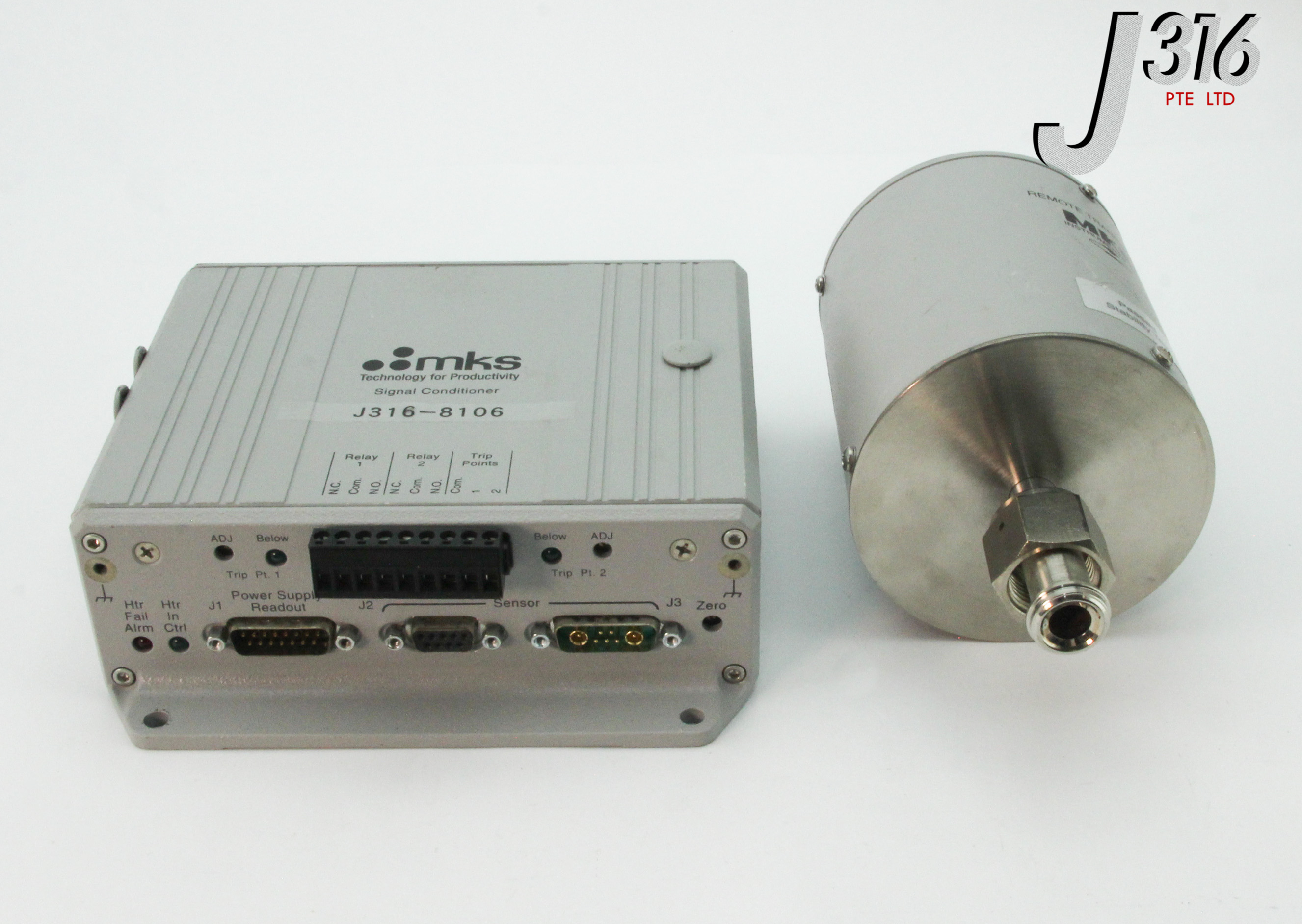 8106 MKS SIGNAL CONDITIONER W/ REMOTE TRANSDUCER 1000TORR AND CABLES 118469 118468 621C13TBFHC