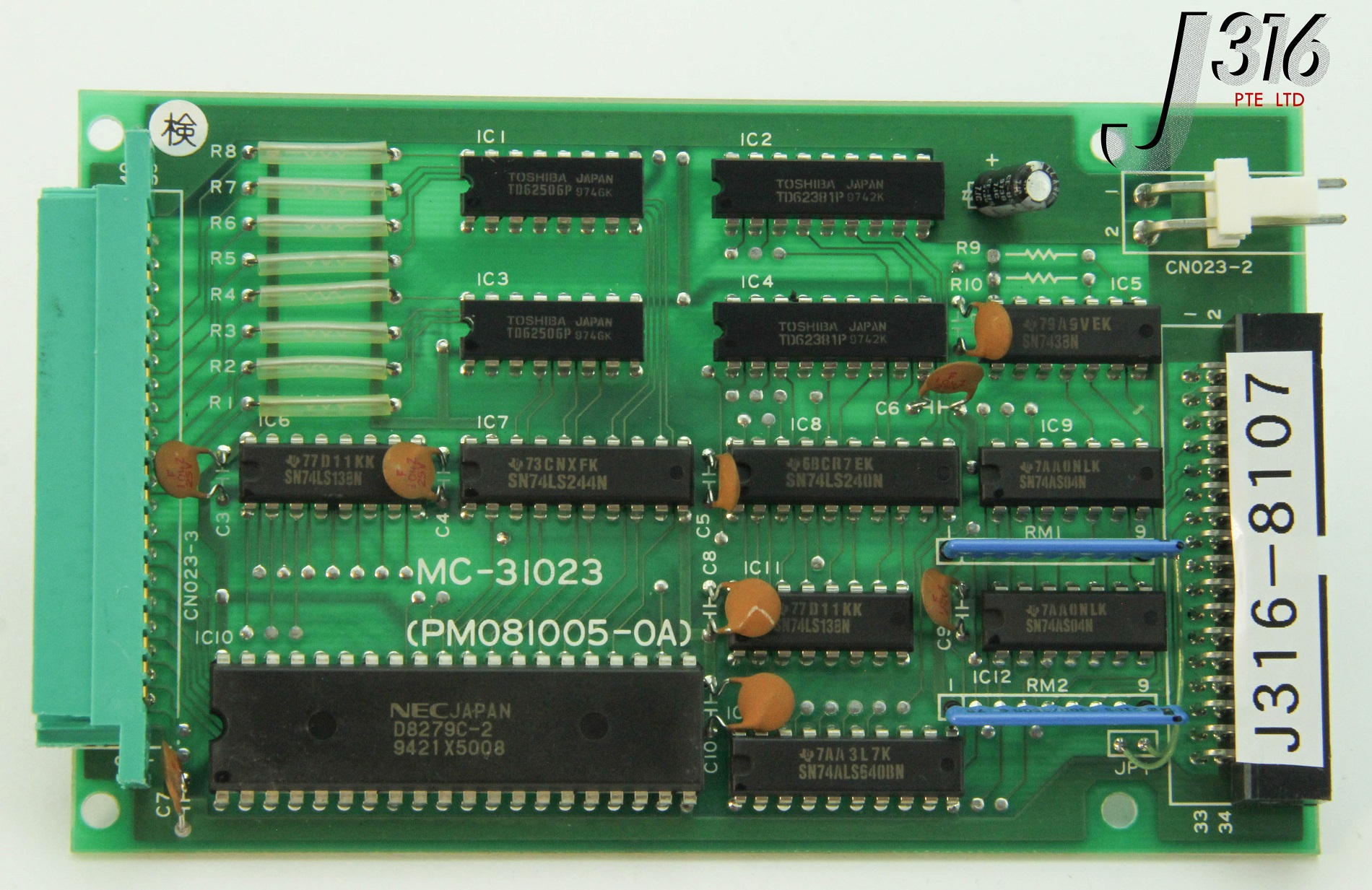 8107 TOKYO ELECTRON PCB, PM081005-0A, 118100018214 MC-31023