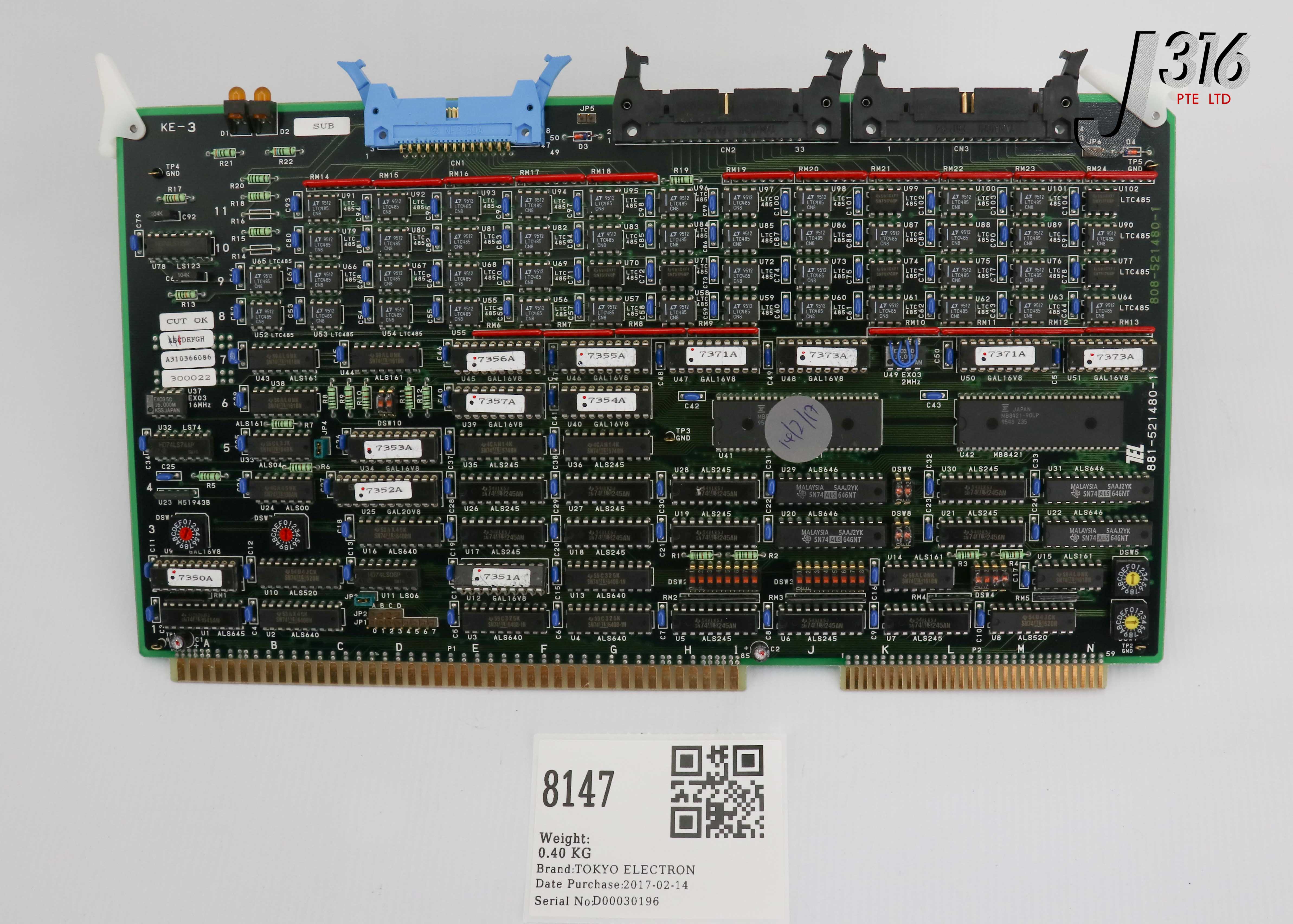 8147 TOKYO ELECTRON PCB KE-3 881-521480-1