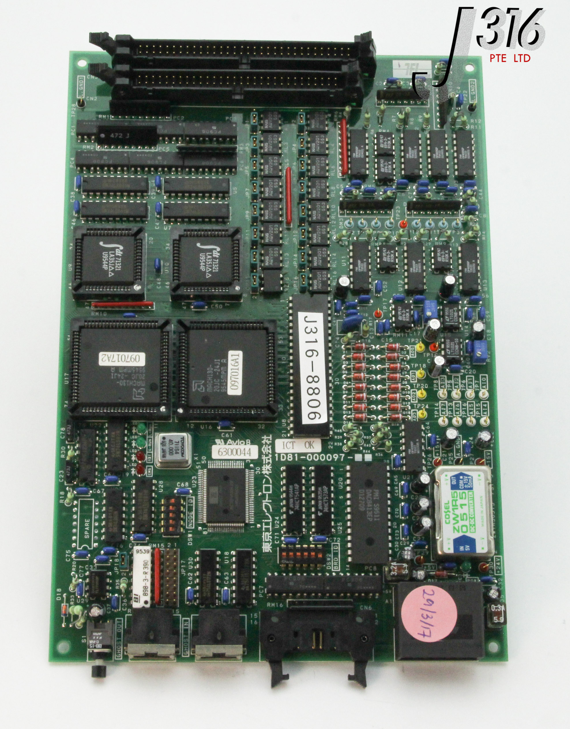 8806 TOKYO ELECTRON PCB GAS CONTROLLER BOARD 1D81-000097