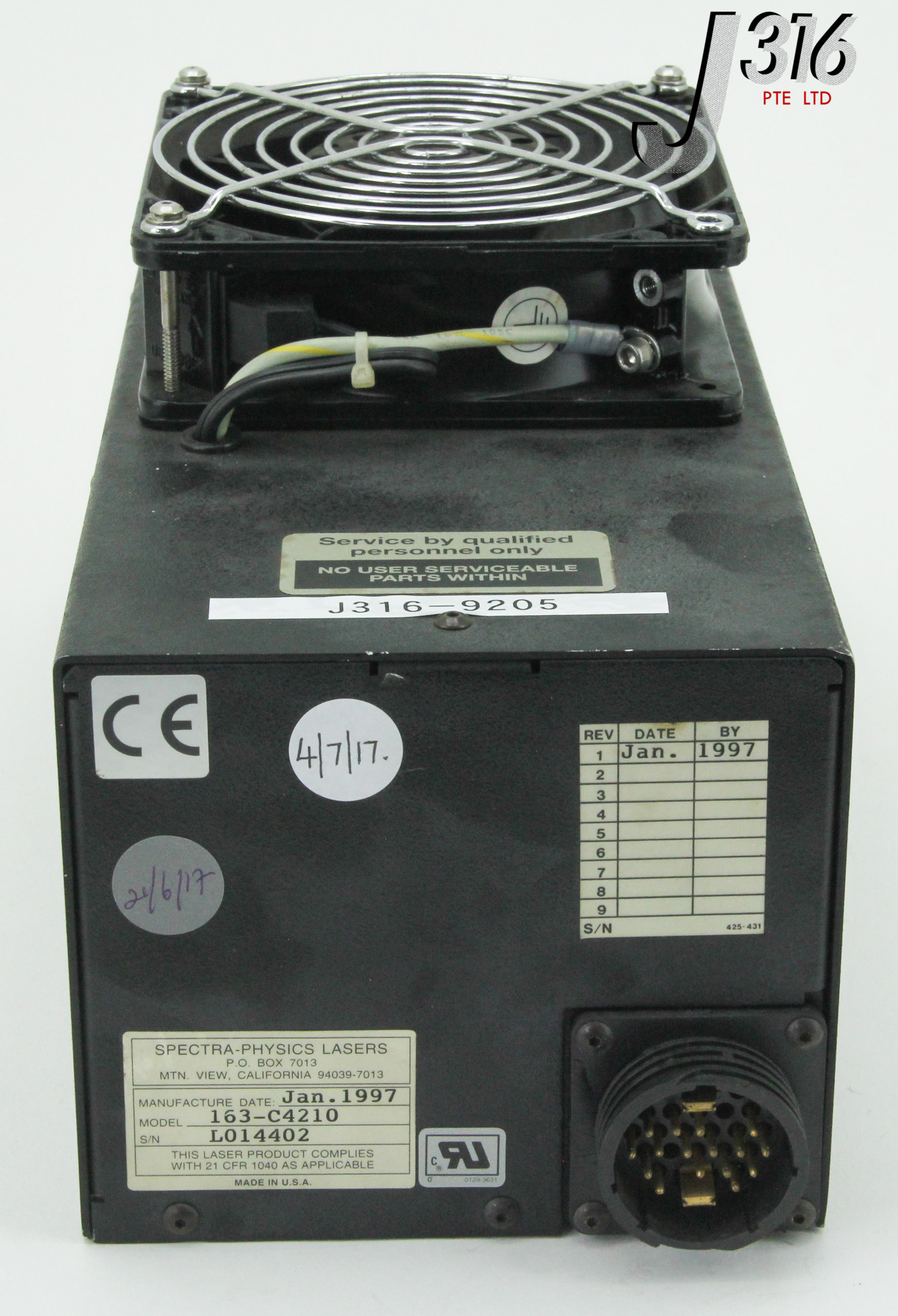 9205 SPECTRA-PHYSICS LASER UNIT 200MW 163-C4210