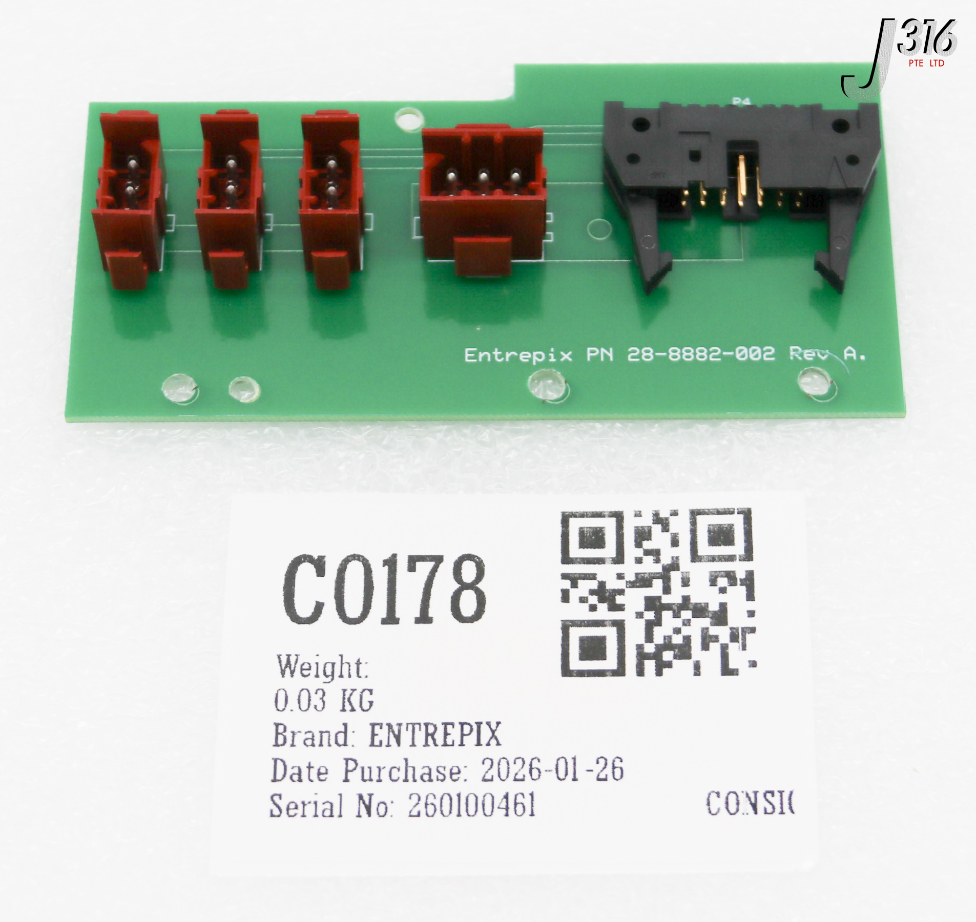 C0178 ENTREPIX PCB SPIN CARRIAGE INTERCONNECT 28-8882-002