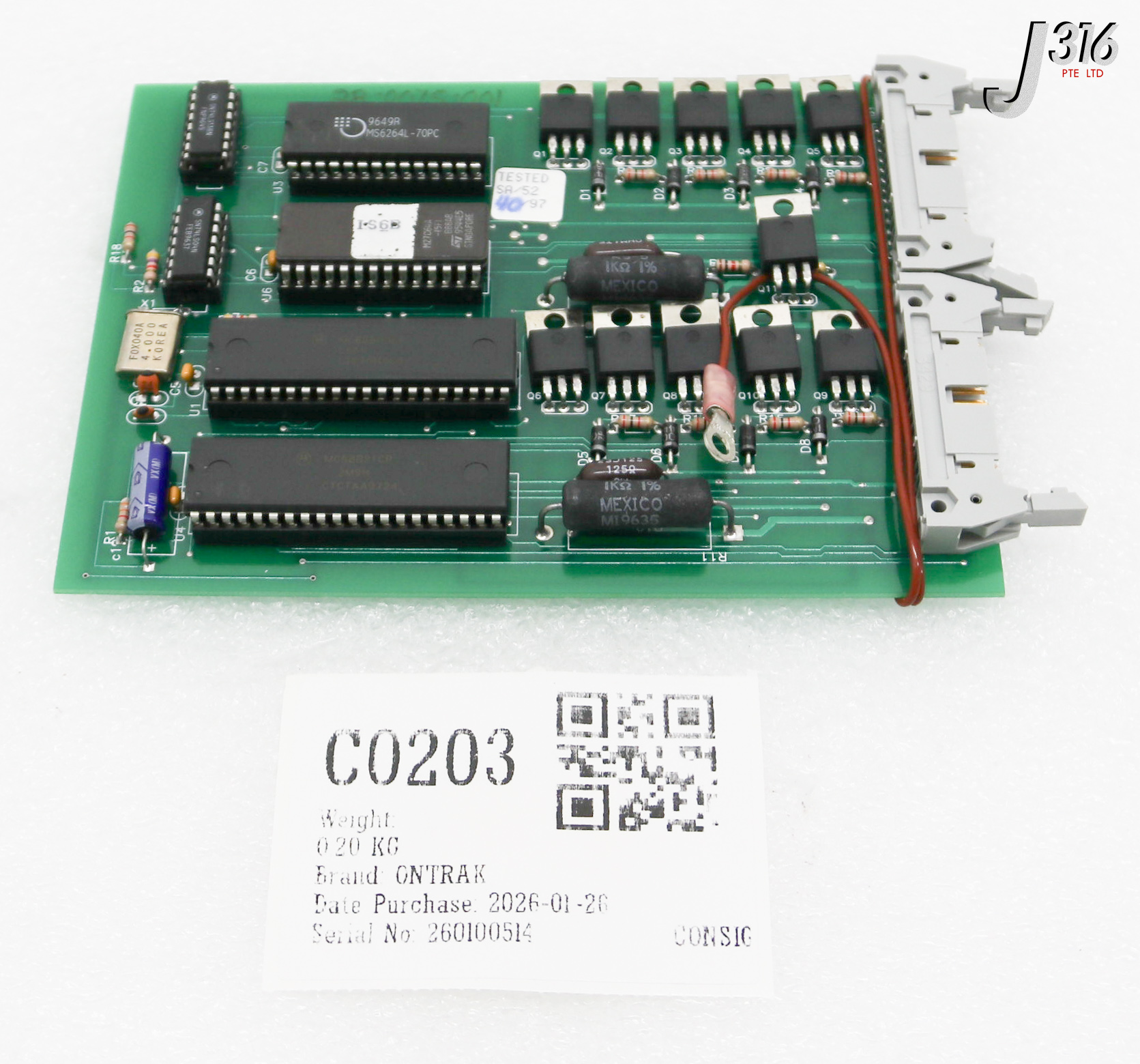 C0203 ONTRAK PCB INTELLIGENT STEPPER CARD 28-0075-001