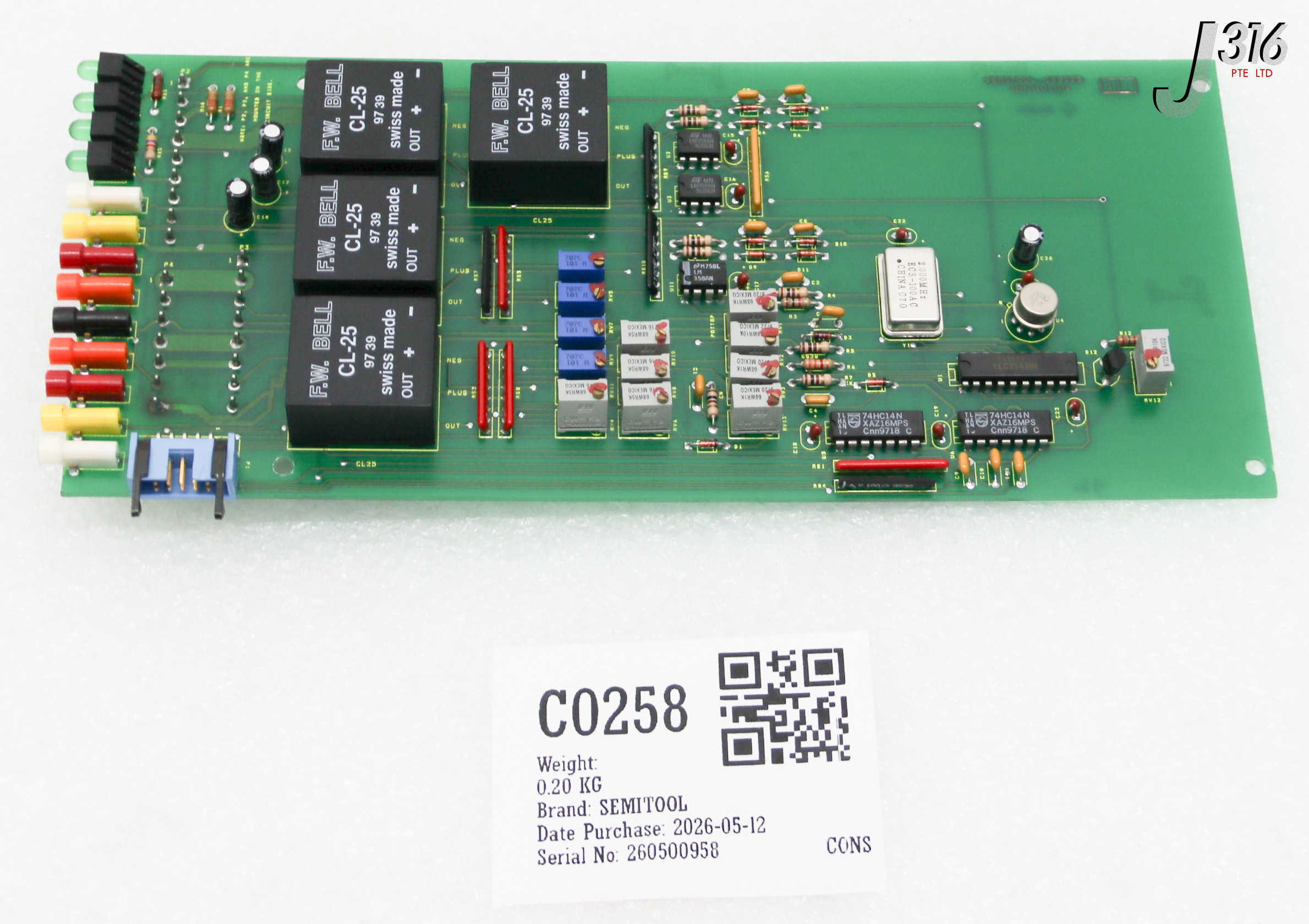 C0258 SEMITOOL PCB ASSY, INTERFACE BOARD 16812B