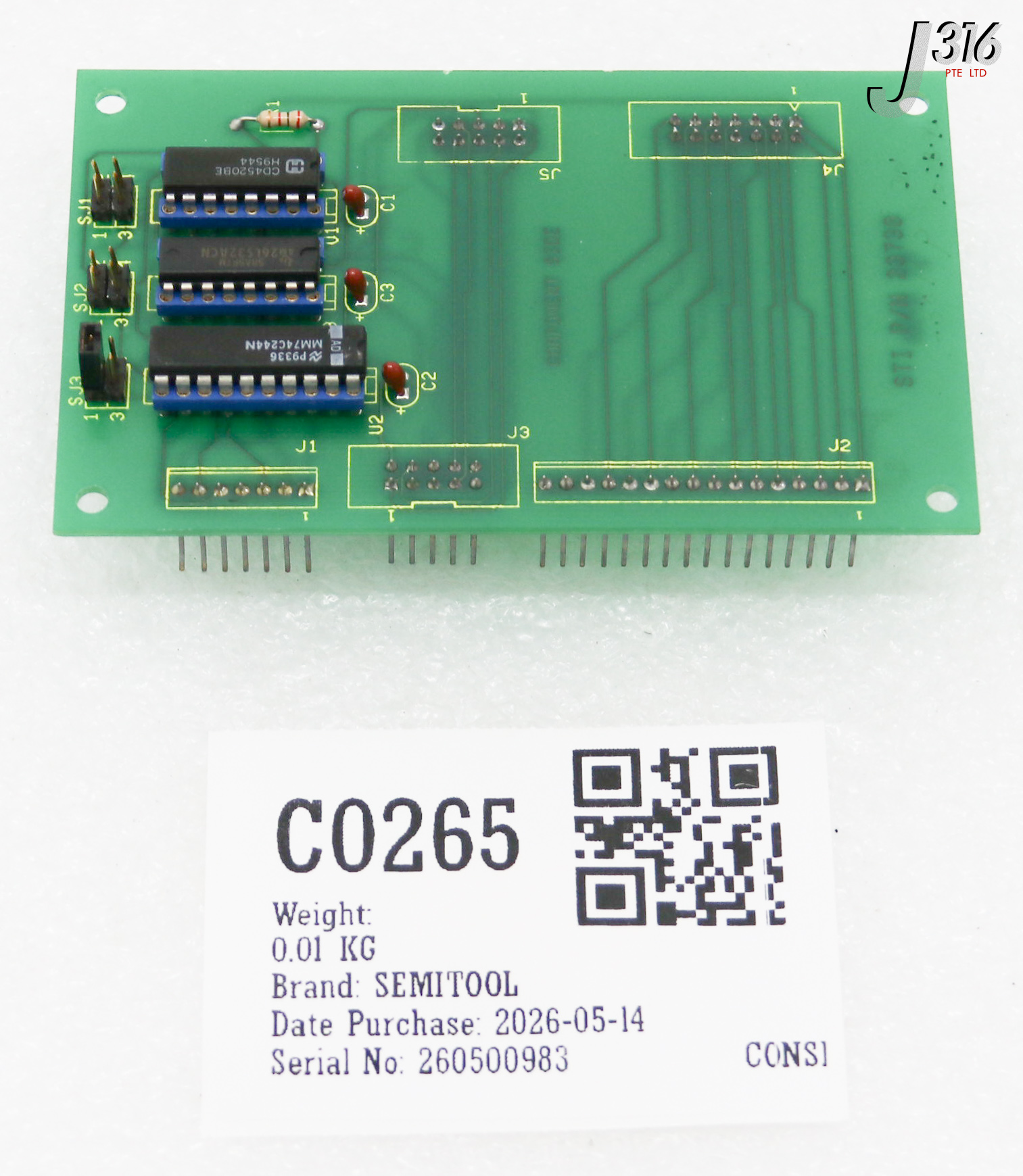 C0265 SEMITOOL PCB, WAFER ROTOR INTERCOM BOARD 23730
