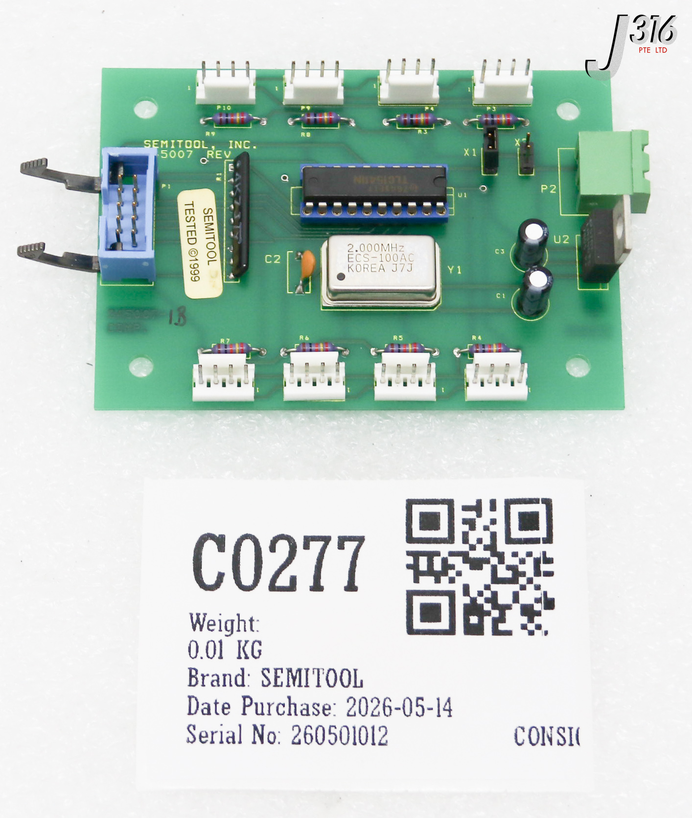 C0277 SEMITOOL PCB, ANALOG SENSOR INTERFACE 245007