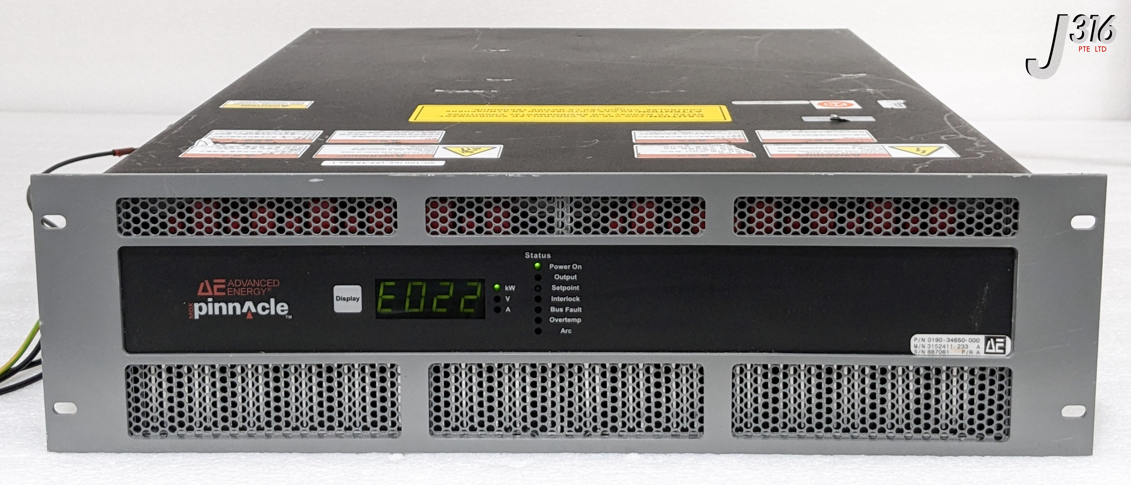 C0603 ADVANCED ENERGY DC POWER SUPPLY, MDX PINNACLE, 20KW, AMAT 0190-34650 3152411-233