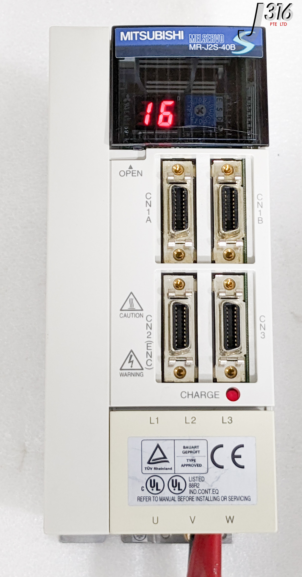 C1007 MITSUBISHI AC SERVO DRIVE, MELSERVO, 400W MR-J2S-40B