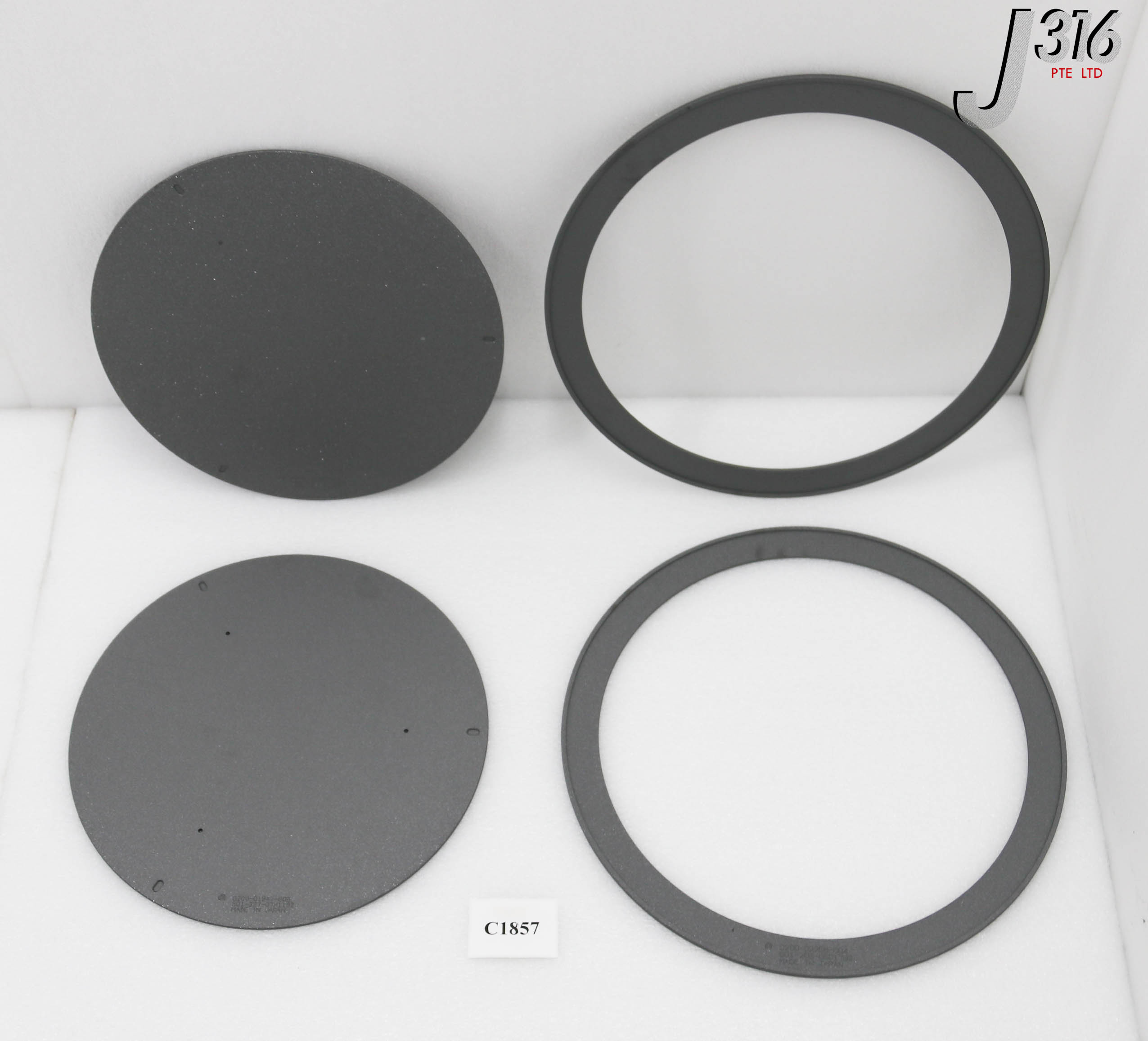 C1857 APPLIED MATERIALS COVER, SCREW, QUARTZ CATHODE LINER, 300MM W/ 0200-01947 & 0200-02256 (NEW) 0200-01288