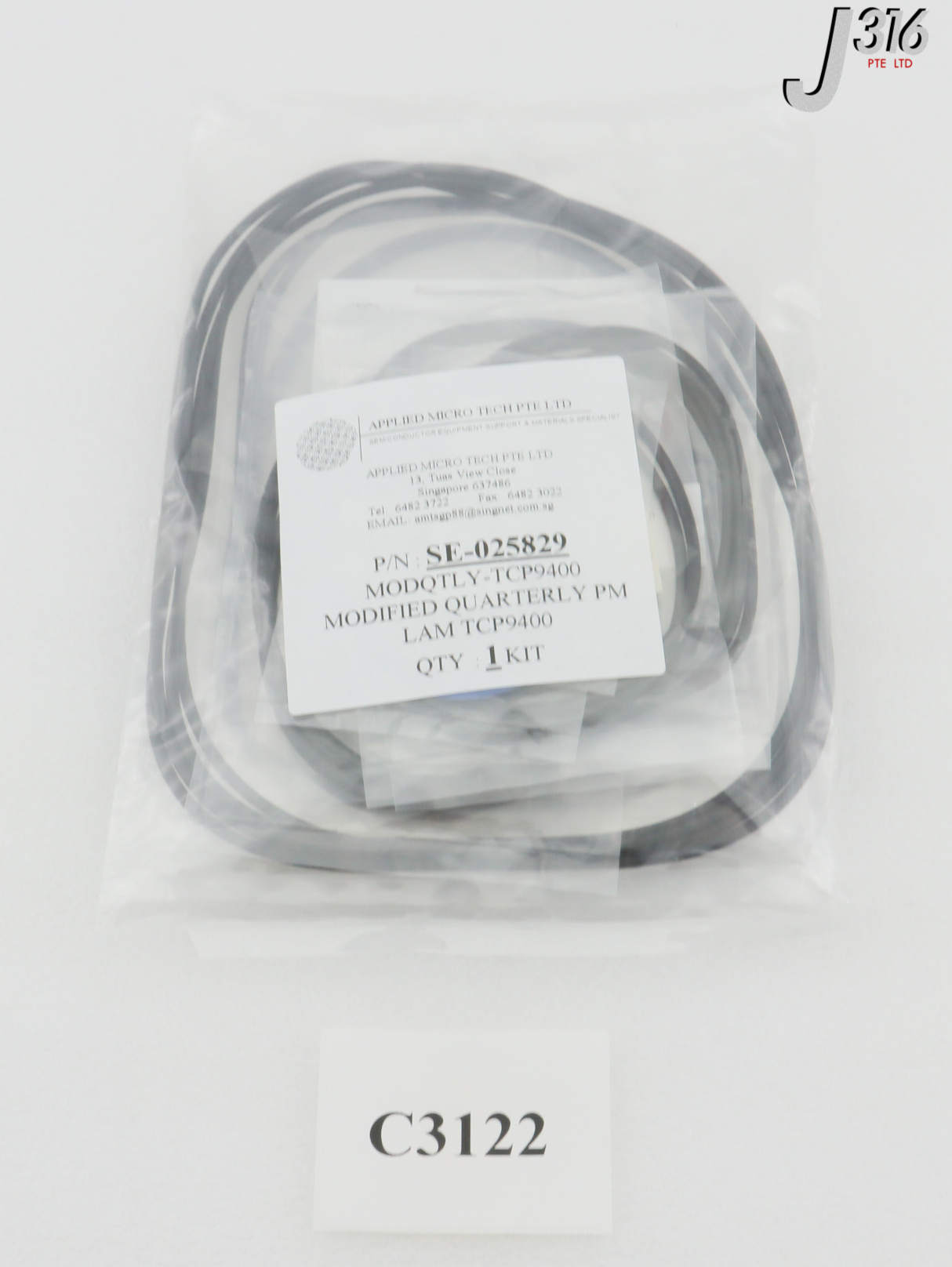 C3122 APPLIED MICRO TECH SEAL KIT FOR TCP9400, P/N: SE-025829 (NEW) MODQTLY-TCP9400